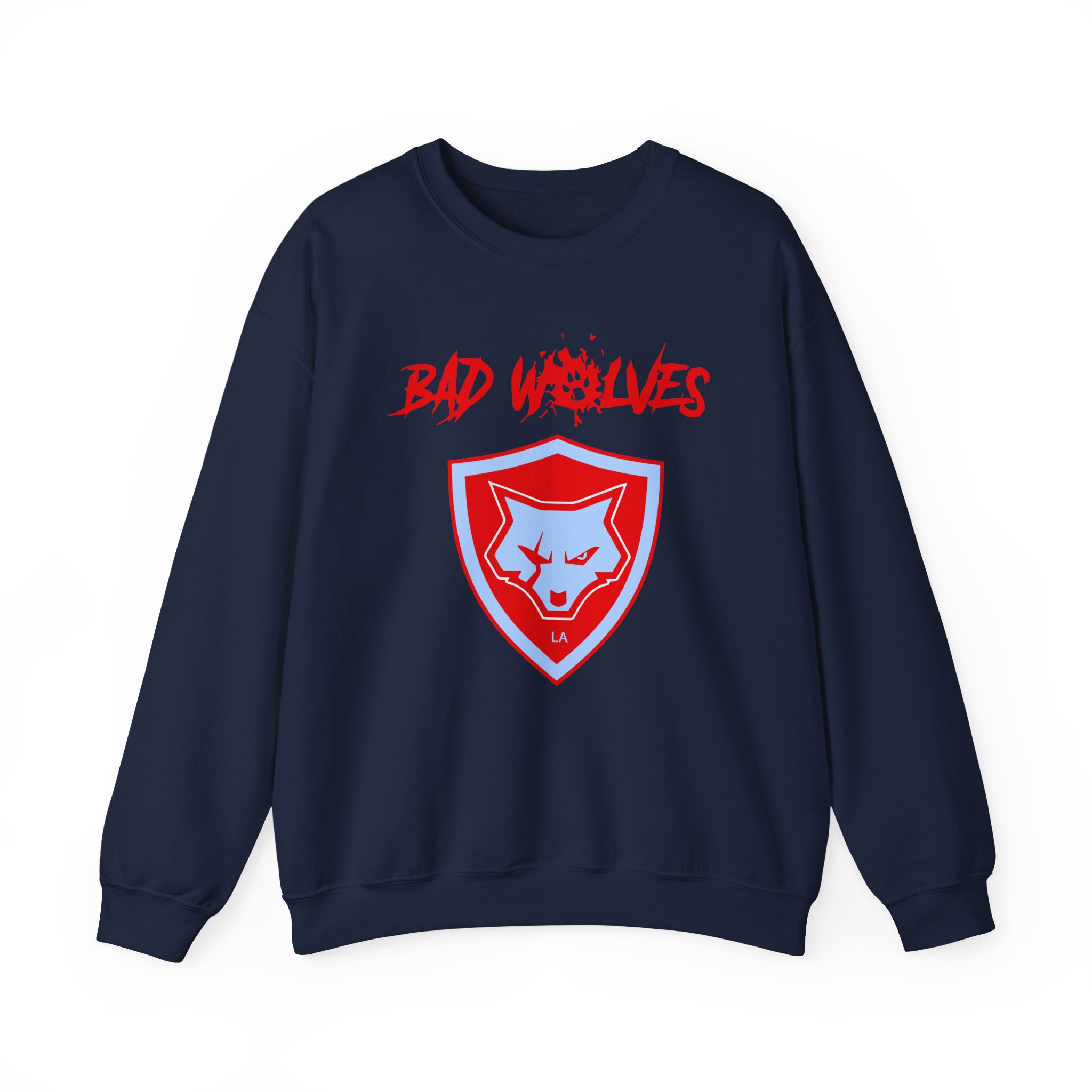 Bad Wolves Shield Blue Unisex Heavy Blendâ„¢ Crewneck Sweatshirt