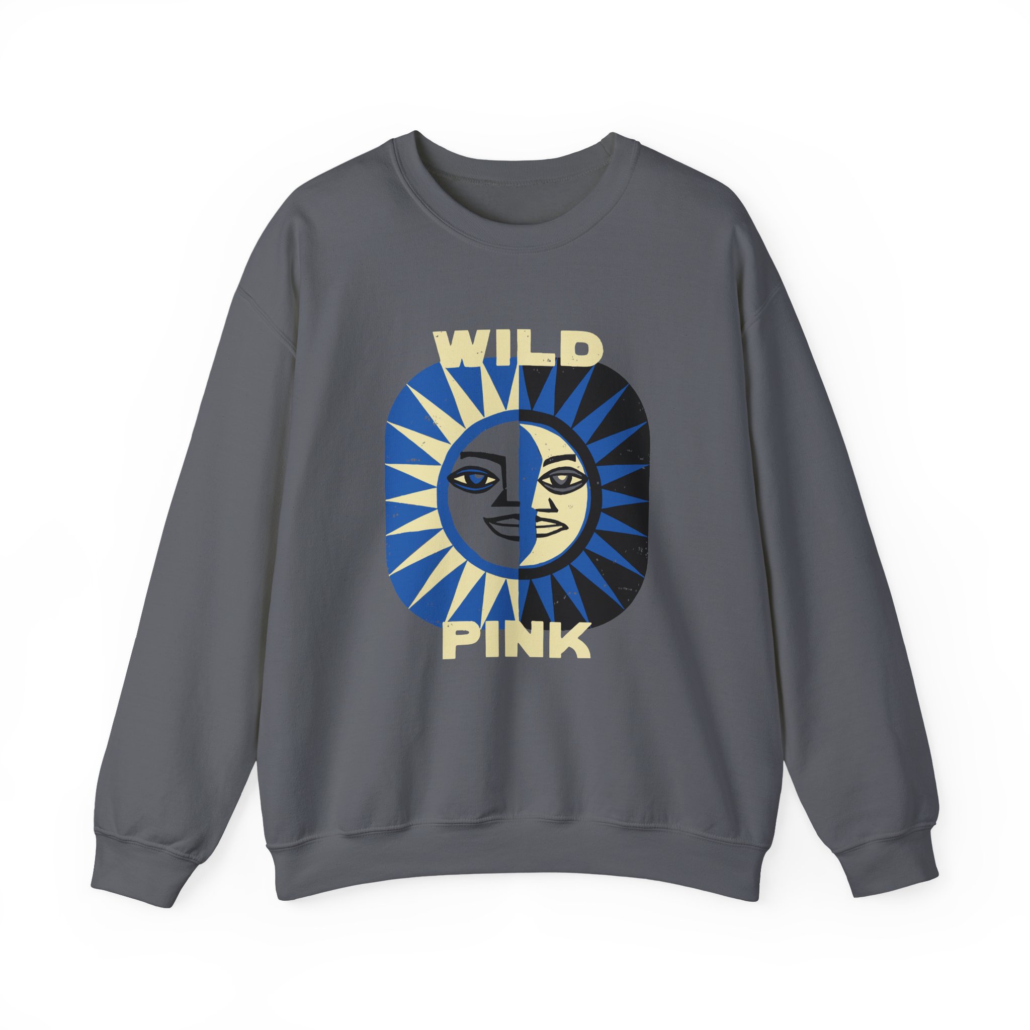 Wild Pink Sun Moon Unisex Heavy Blendâ„¢ Crewneck Sweatshirt