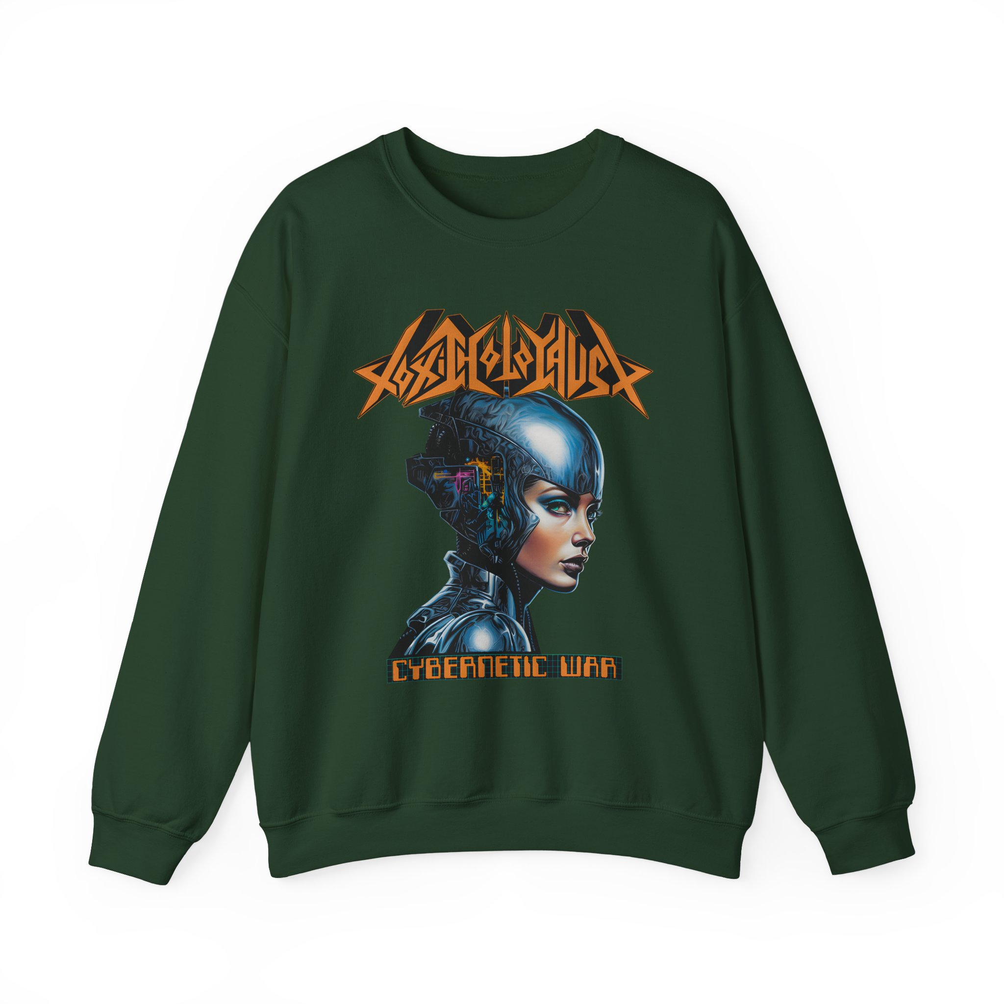 Toxic Holocaust Cybernetic War Unisex Heavy Blendâ„¢ Crewneck Sweatshirt