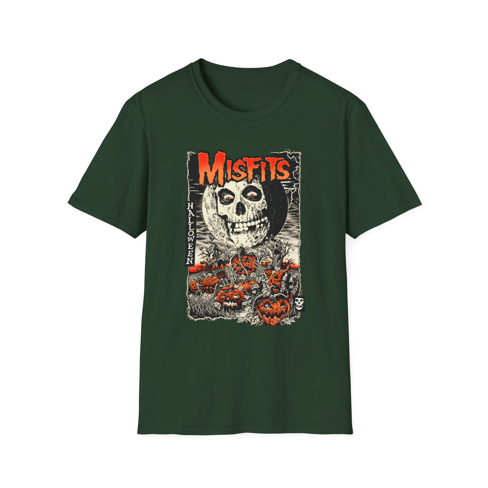 Misfits Fiendish Halloween by Mike Sutfin Unisex Softstyle T-Shirt