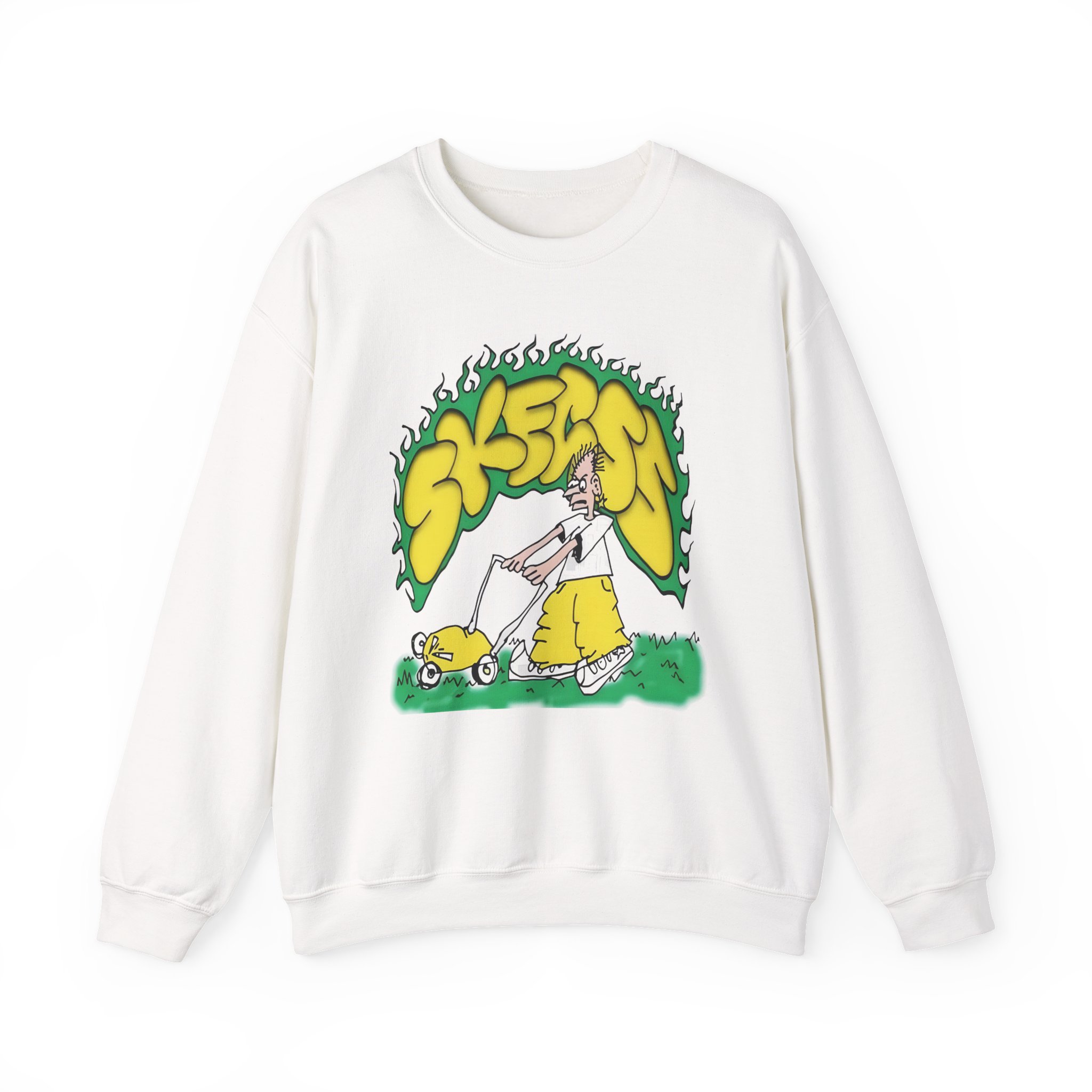 Skegss Lawn Mower Unisex Heavy Blendâ„¢ Crewneck Sweatshirt