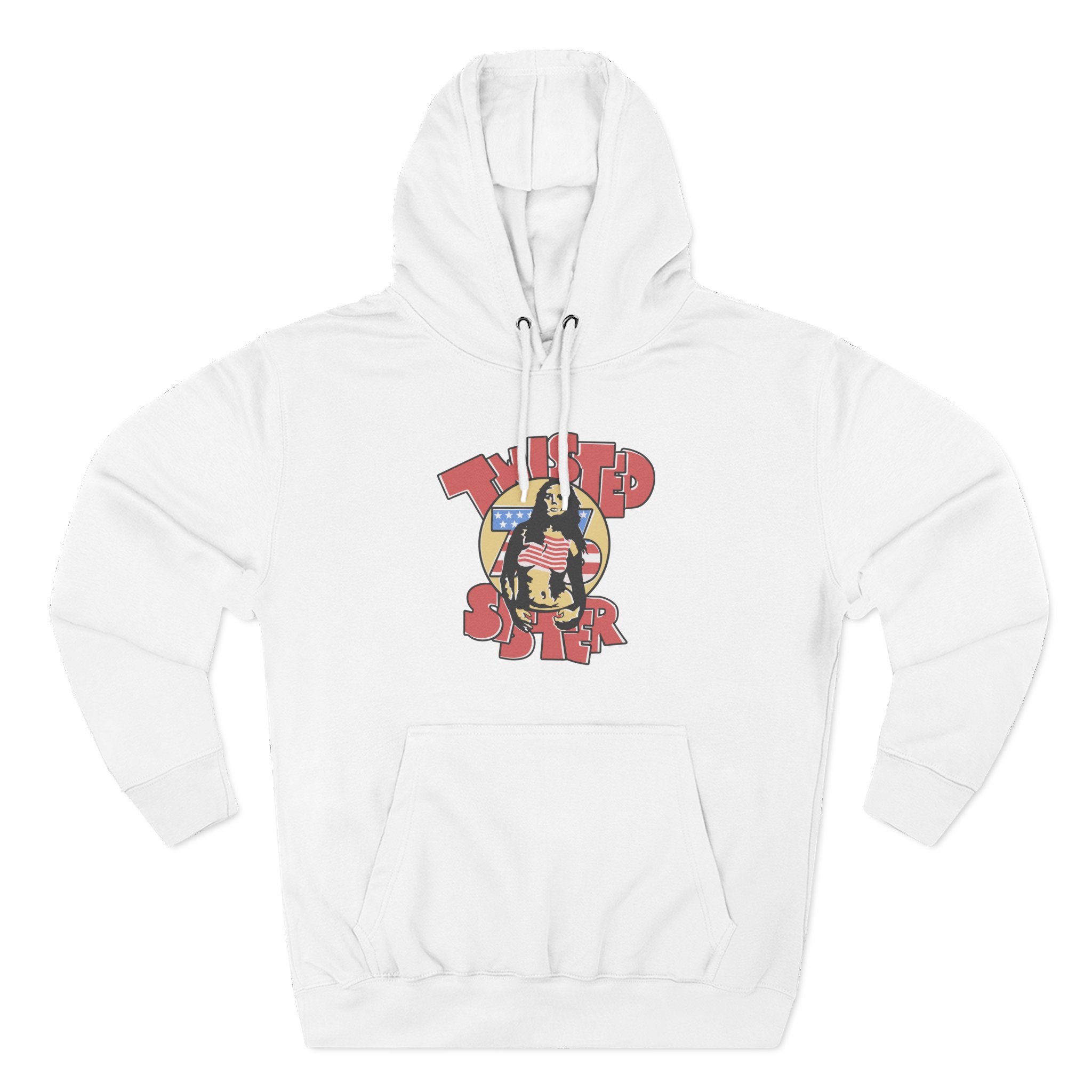 Ladies Stars and Stripes Twisted Sister Three-Panel Fleece Hoodie