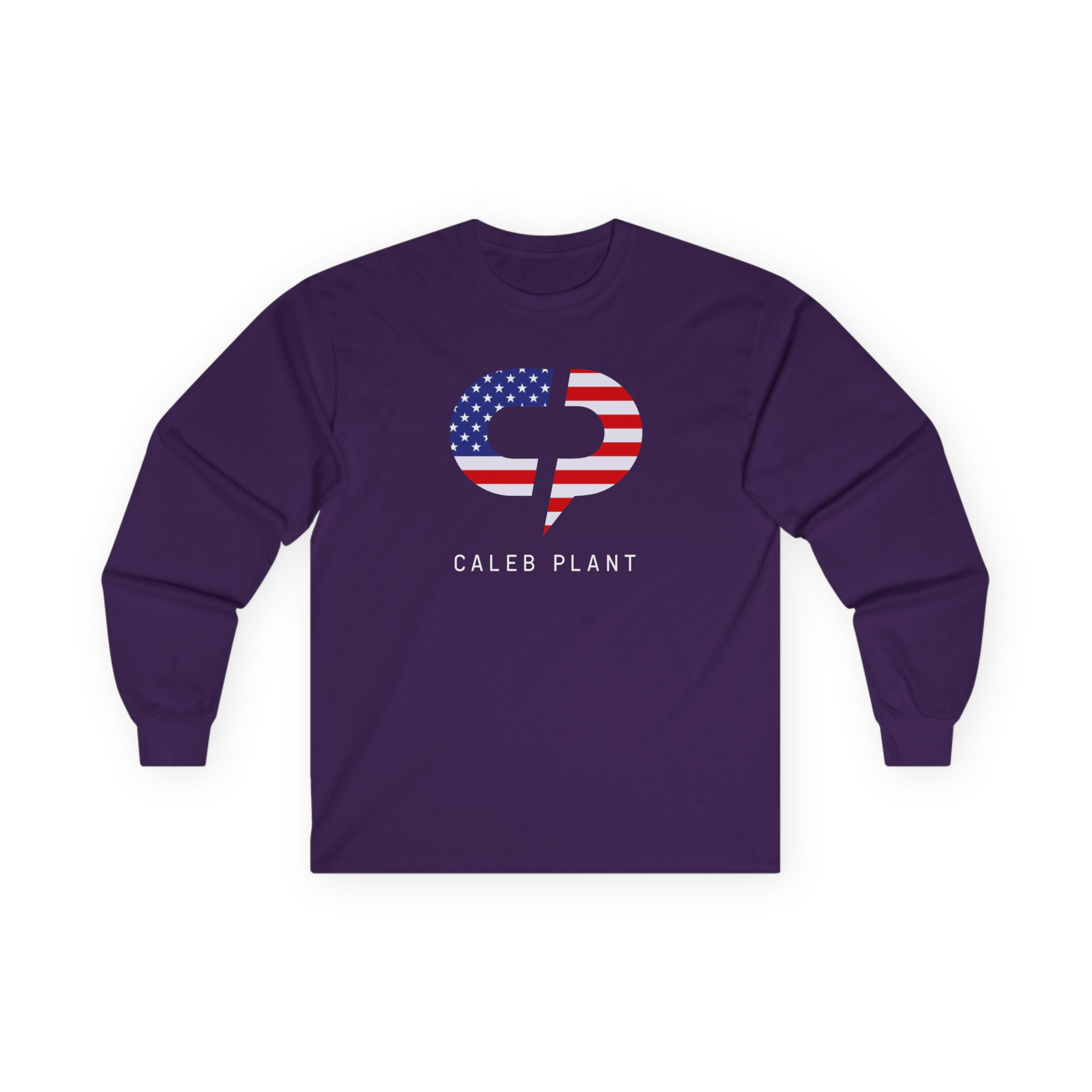 Caleb Plant Red, White and Blue Unisex Ultra Cotton Long Sleeve Tee