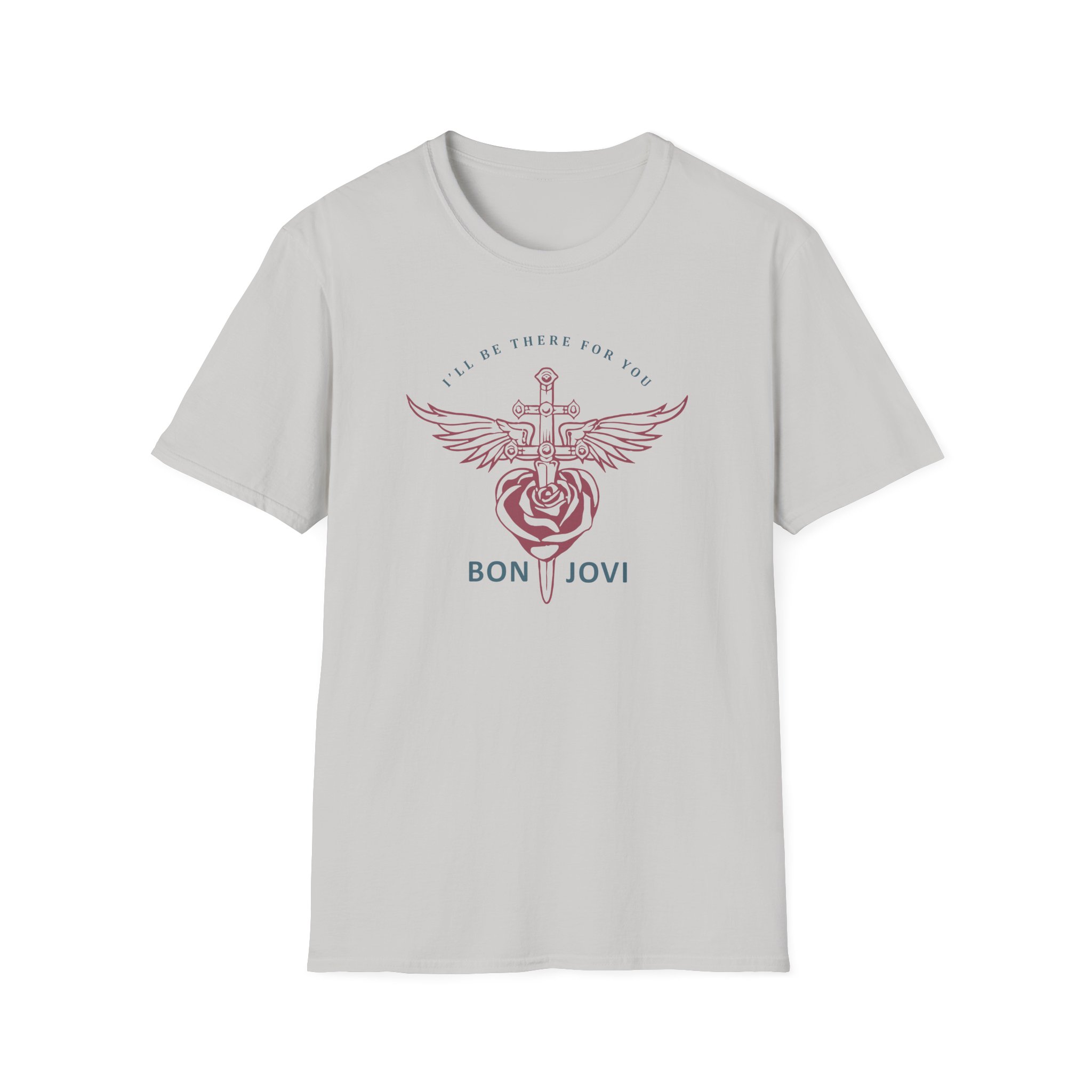 Bon Jovi Glass Heart & Dagger Unisex Softstyle T-Shirt