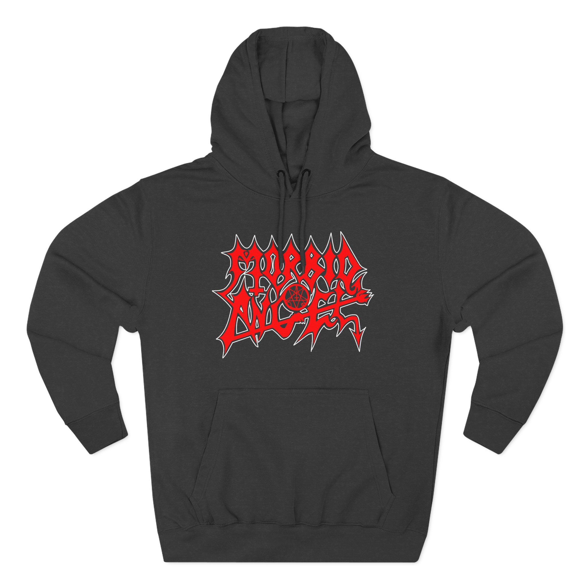 Morbid Angel Red Logo Three-Panel Fleece Hoodie