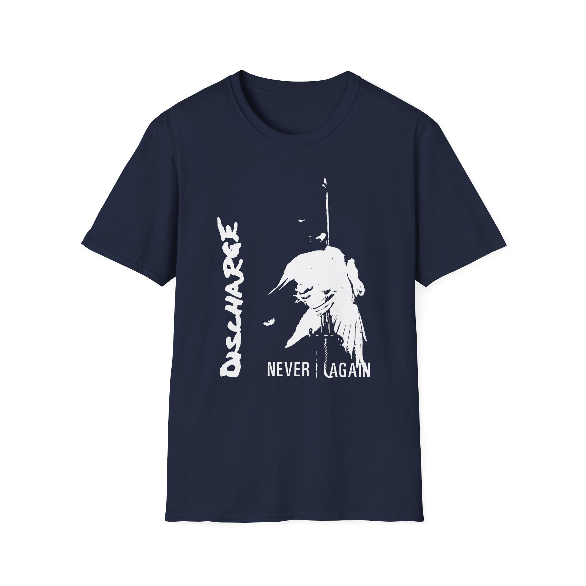 Discharge Never Again Unisex Softstyle T-Shirt