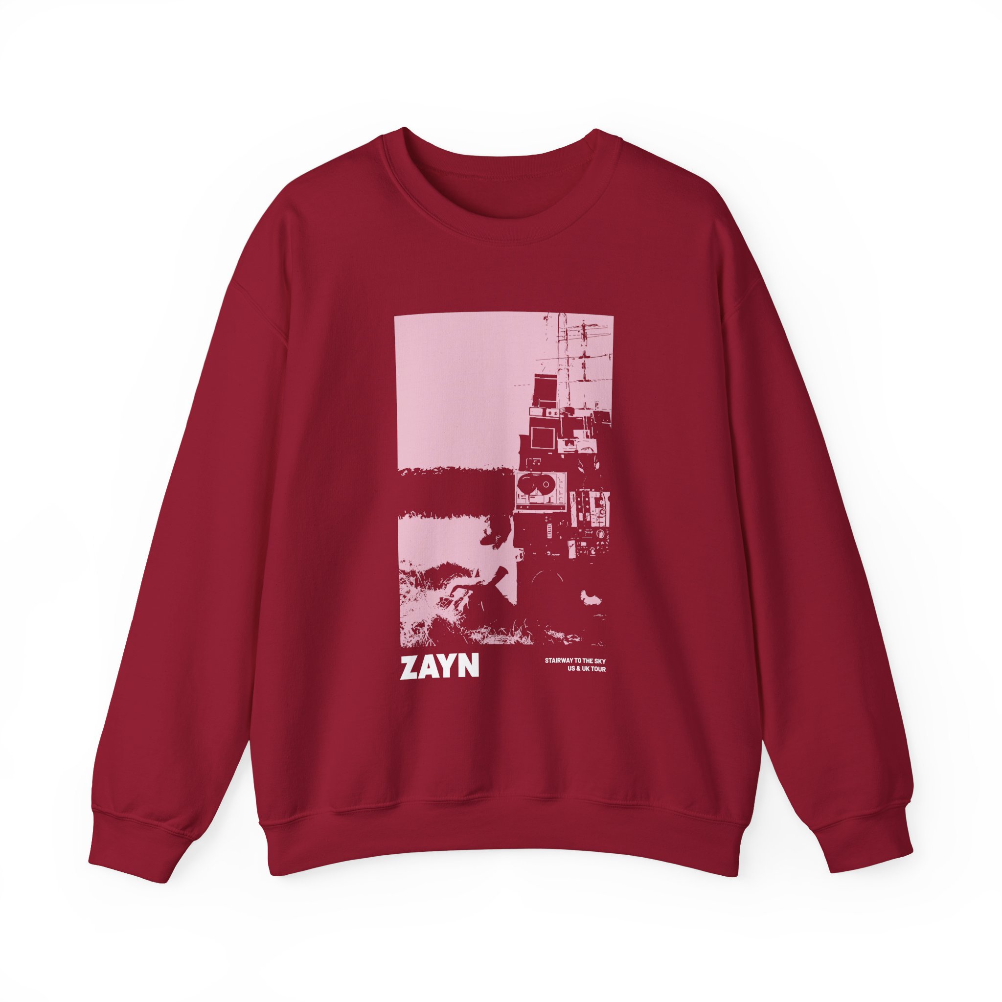 Zayn Malik Antenna Itin Faded Unisex Heavy Blendâ„¢ Crewneck Sweatshirt