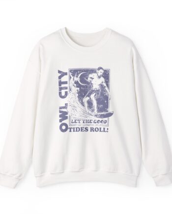 Owl City Let the Good Tides Roll Ringer Unisex Heavy Blend™ Crewneck Sweatshirt