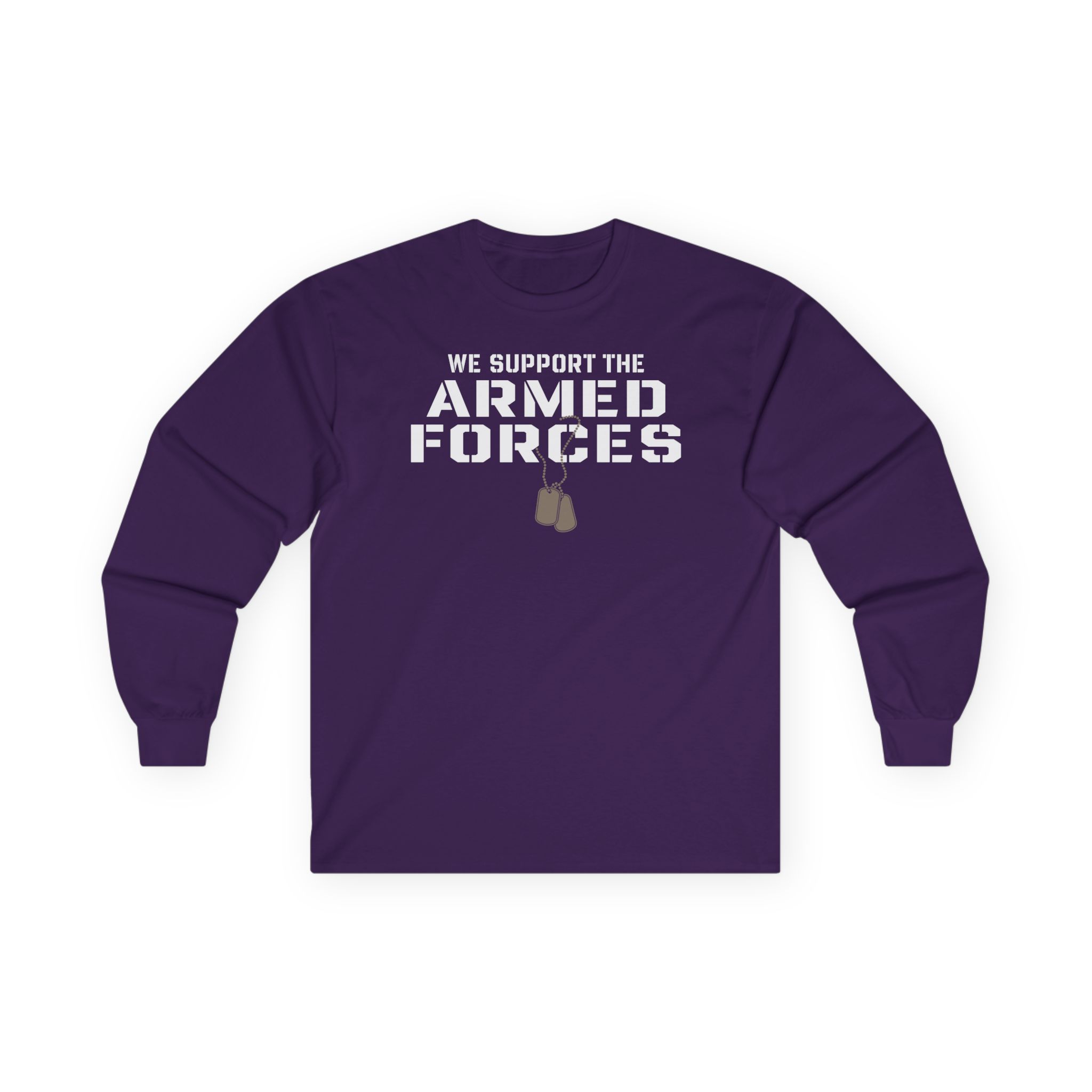 Valuetainment We Support the Armed Forces Unisex Ultra Cotton Long Sleeve Tee
