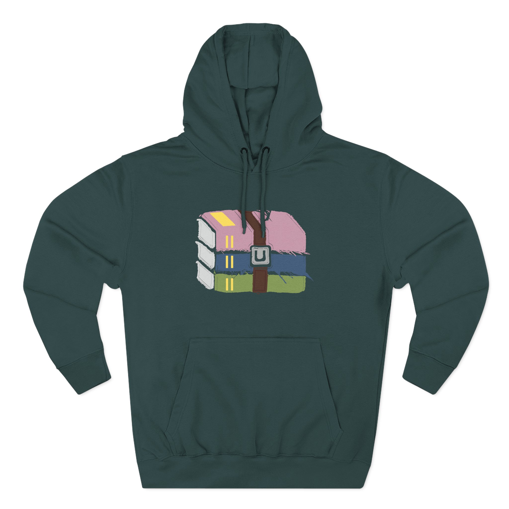 Winrar Frayed Logo Three-Panel Fleece Hoodie