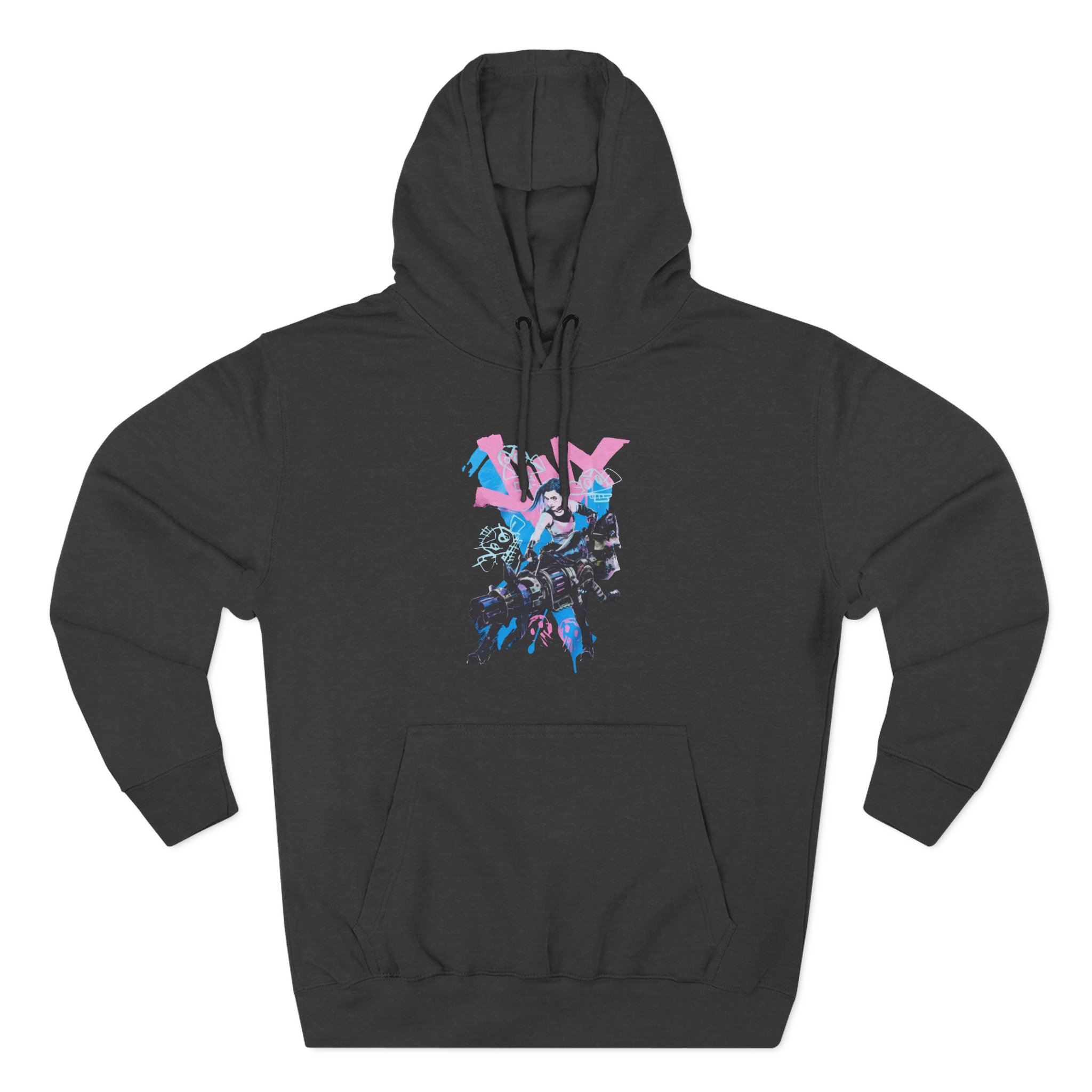 Jinx Arcane Graffiti Jumbo Three-Panel Fleece Hoodie