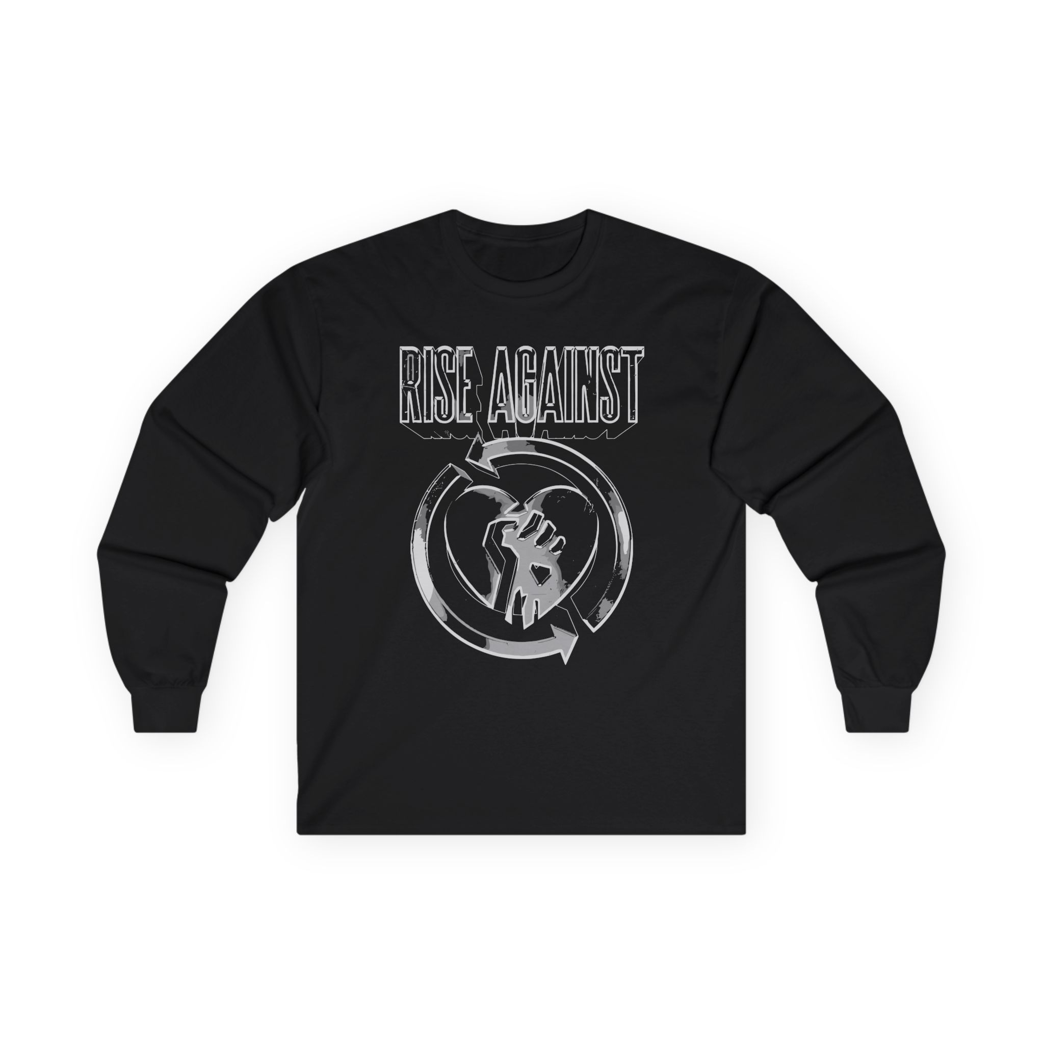 Rise Against Heartfist Logo 3d Unisex Ultra Cotton Long Sleeve Tee