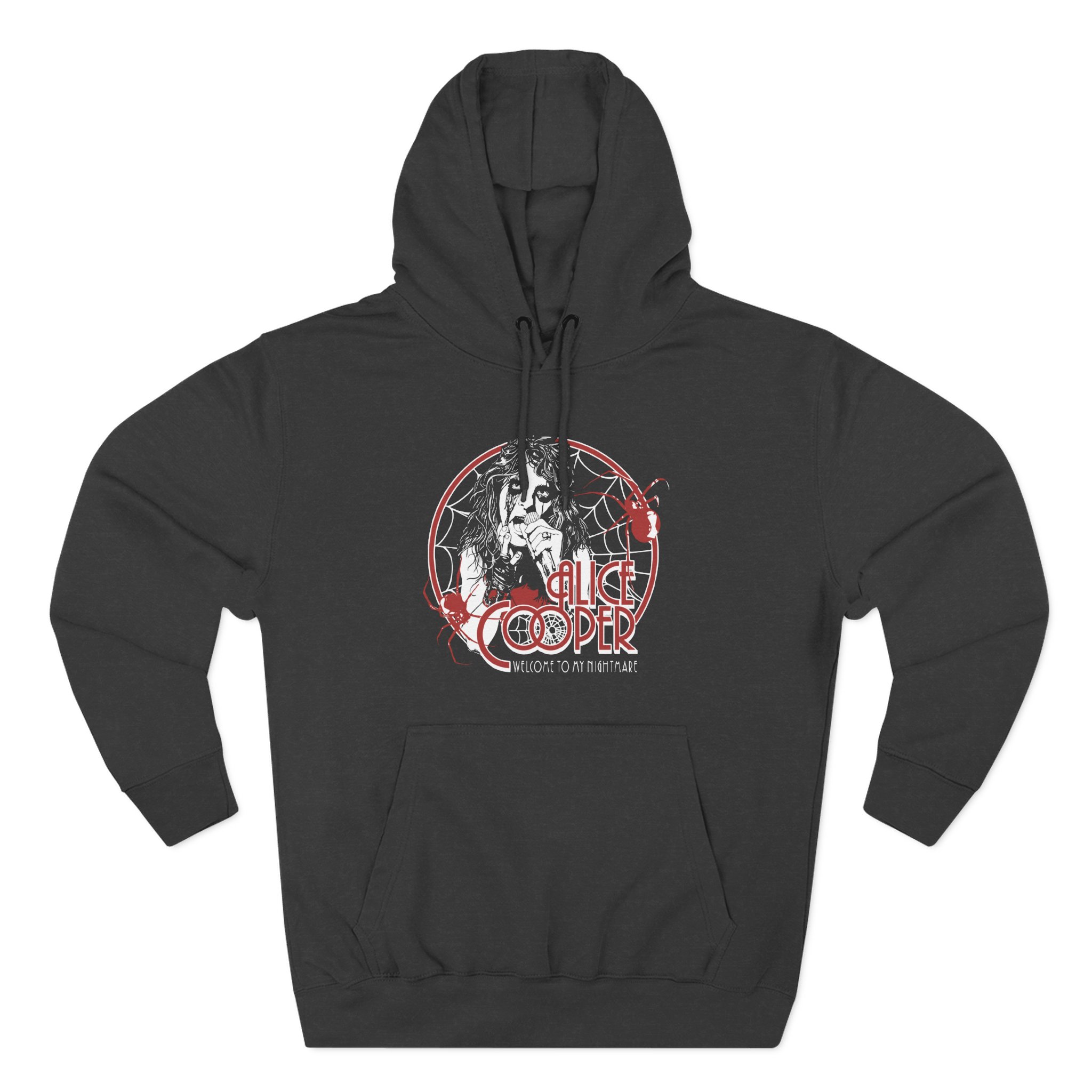 Alice Cooper Welcome to My Nightmare 50th Anniversary Spider Swarm Three-Panel Fleece Hoodie