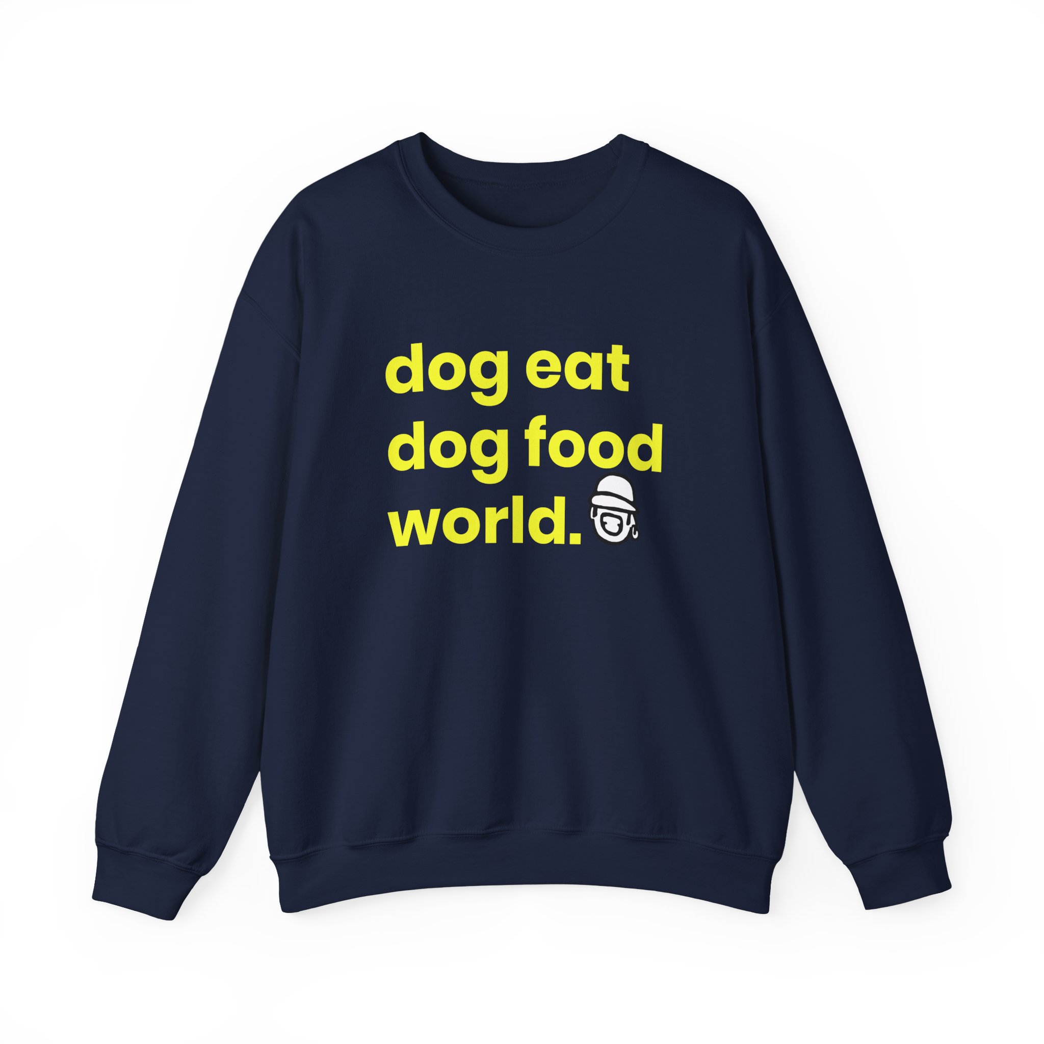 Niko B Dog Eat Dog Food World Unisex Heavy Blend Crewneck Sweatshirt
