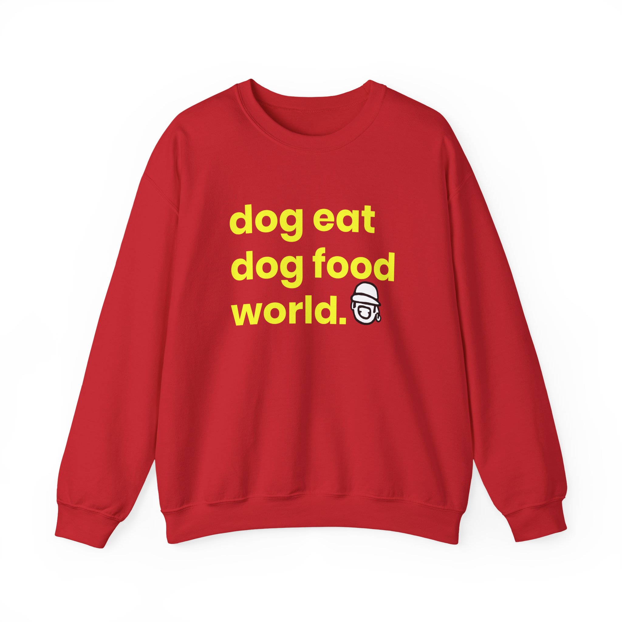 Niko B Dog Eat Dog Food World Unisex Heavy Blend Crewneck Sweatshirt