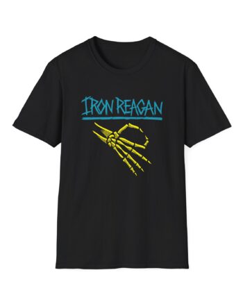 Iron Reagan Skeleton Hand Unisex Softstyle T-Shirt