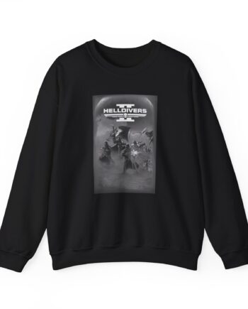 Helldivers Grayscale Game Poster Unisex Heavy Blend™ Crewneck Sweatshirt