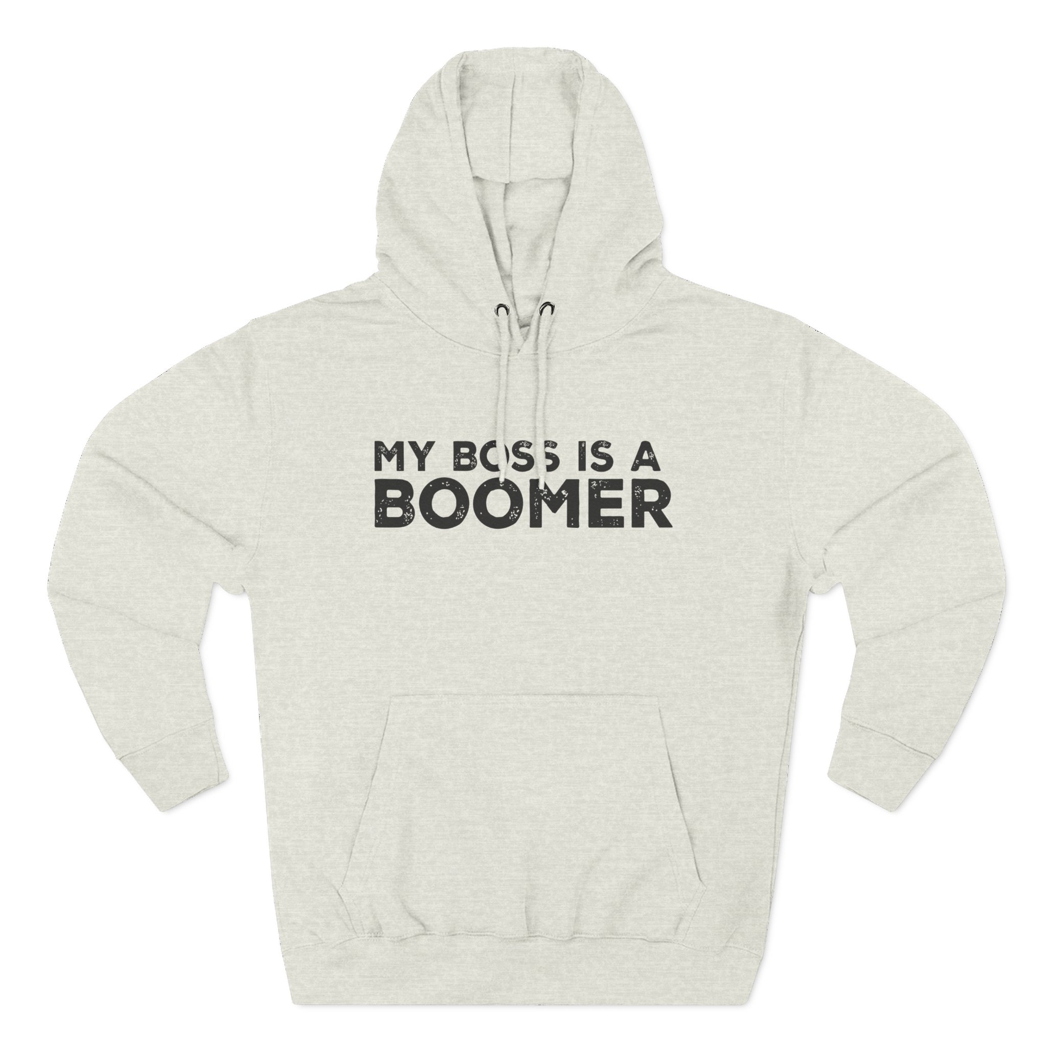 Kat Timpf My Boss is a Boomer Three-Panel Fleece Hoodie