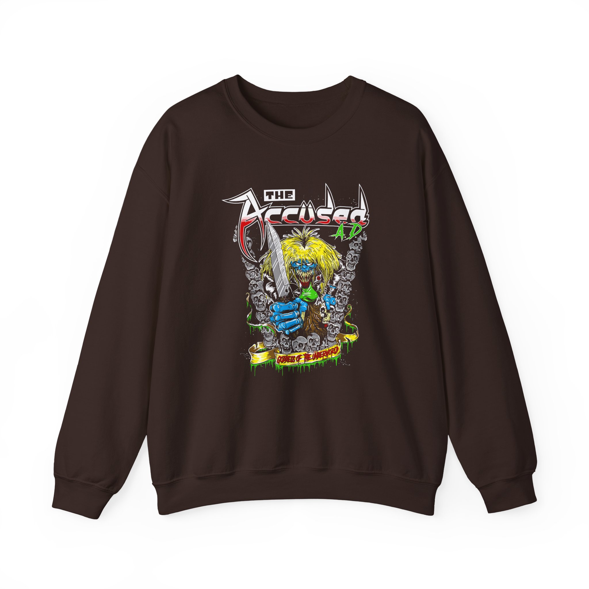 Accused Ad Goddess of the Underworld Unisex Heavy Blendâ„¢ Crewneck Sweatshirt