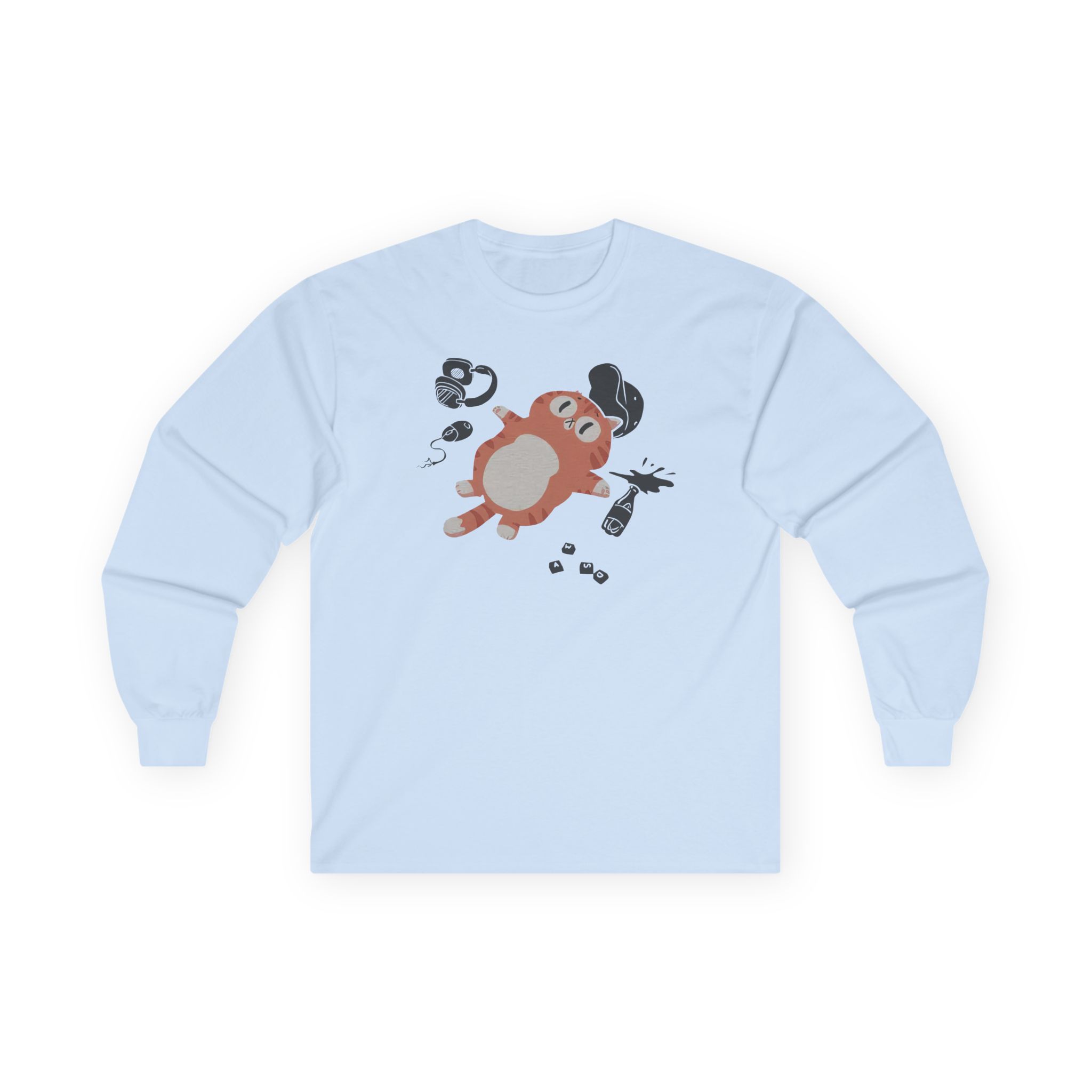 Lirik Gamed Out Cat Unisex Ultra Cotton Long Sleeve Tee