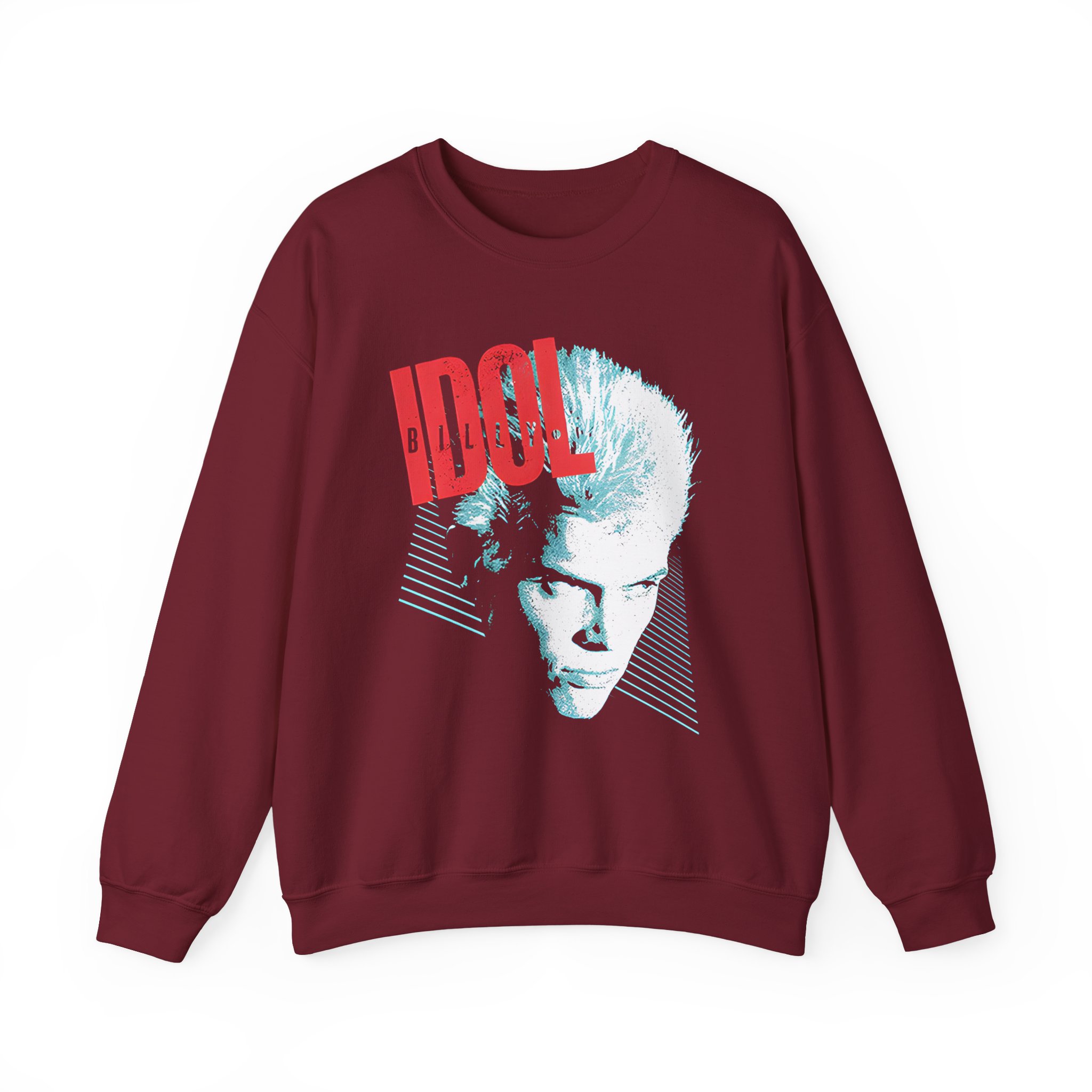 Billy Idol Face Stripes Unisex Heavy Blendâ„¢ Crewneck Sweatshirt