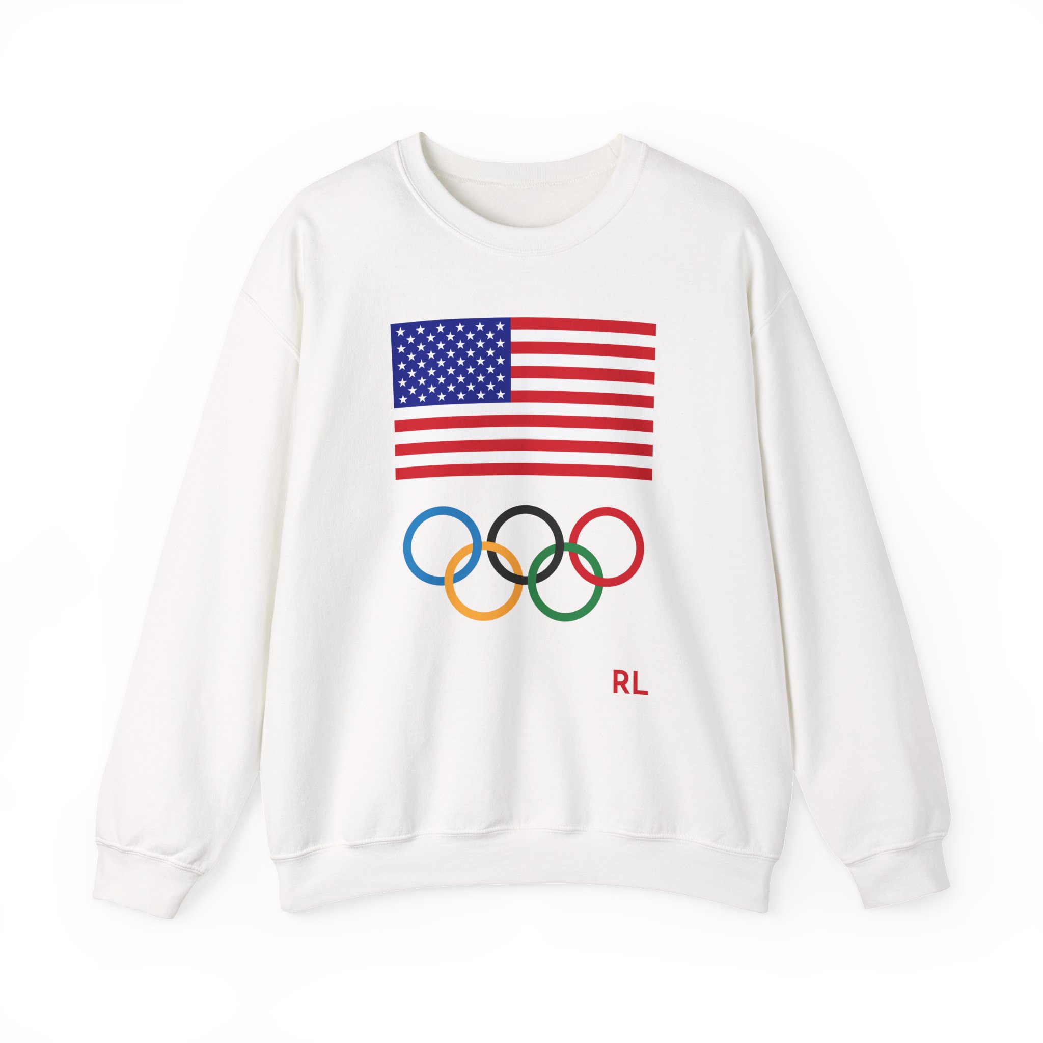 Nina Dobrev Polo Falph Lauren Team Usa Unisex Heavy Blendâ„¢ Crewneck Sweatshirt