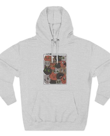 Lirik Squished Cat Jar Three-Panel Fleece Hoodie