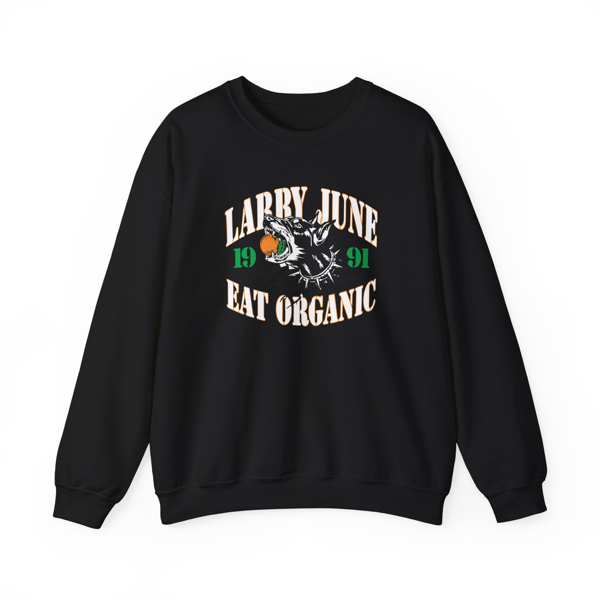 Larry June Eat Organic Unisex Heavy Blendâ„¢ Crewneck Sweatshirt