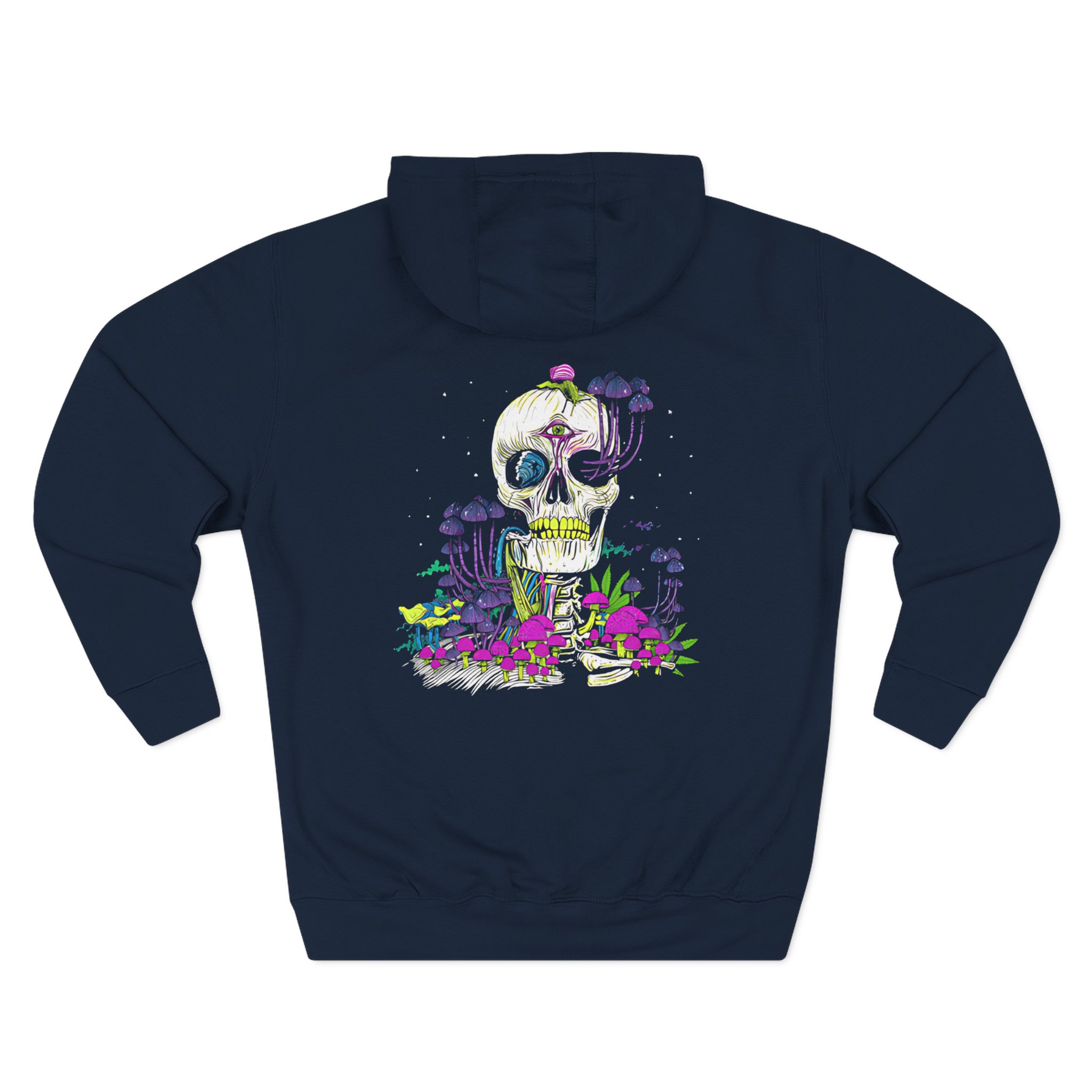 Incubus Magic Mushroom Skull Three-Panel Fleece Hoodie