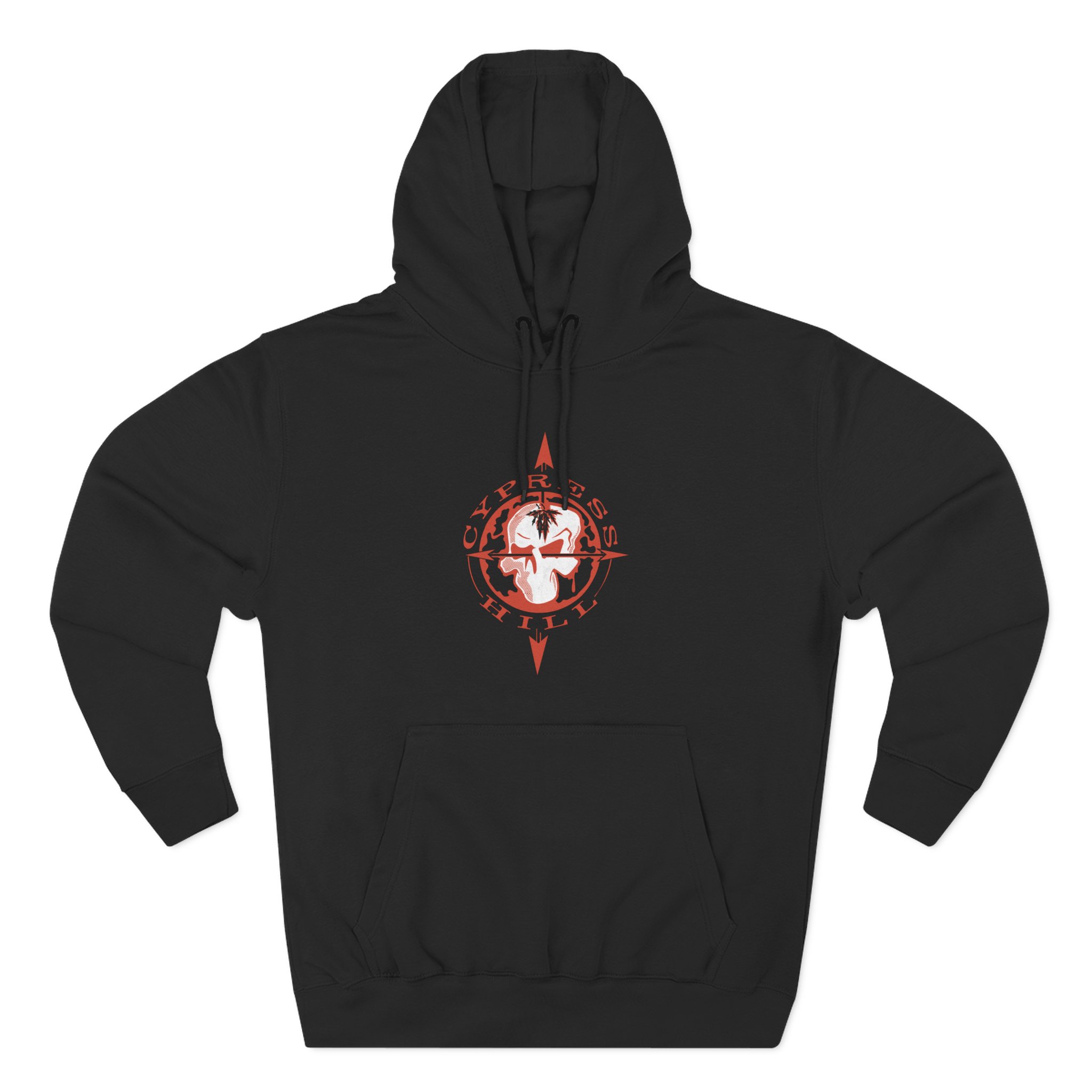 Cypress Hill Skull N Compass Three-Panel Fleece Hoodie