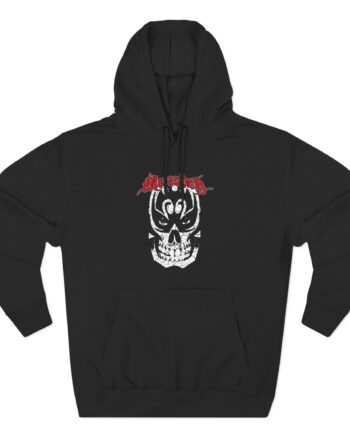 Merauder Cracked Skull Three-Panel Fleece Hoodie