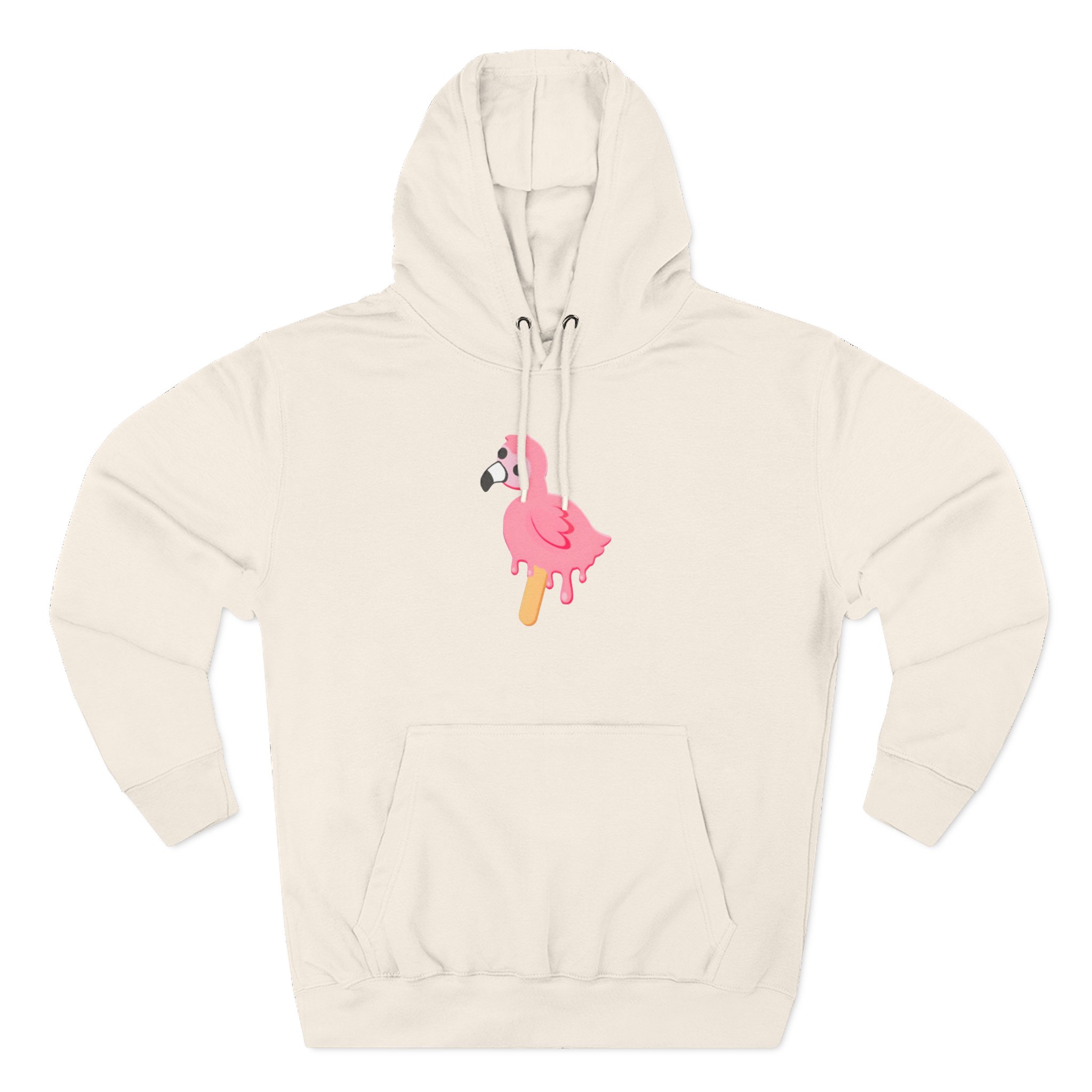 Flamingo Three-Panel Fleece Hoodie