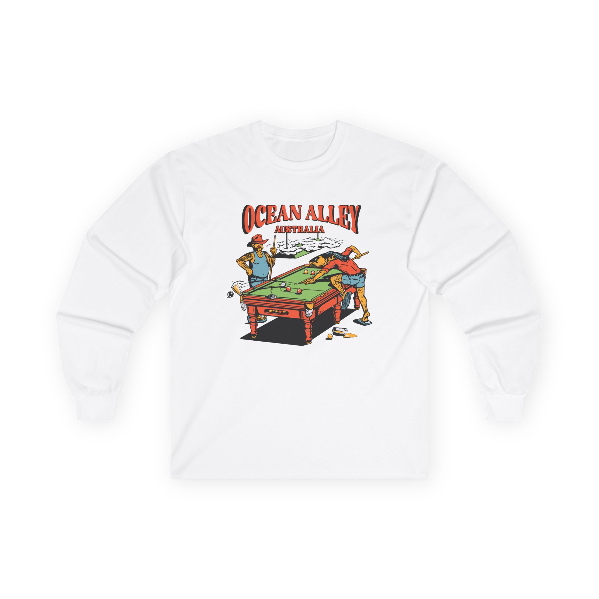 Ocean Alley Pool Table Unisex Ultra Cotton Long Sleeve Tee