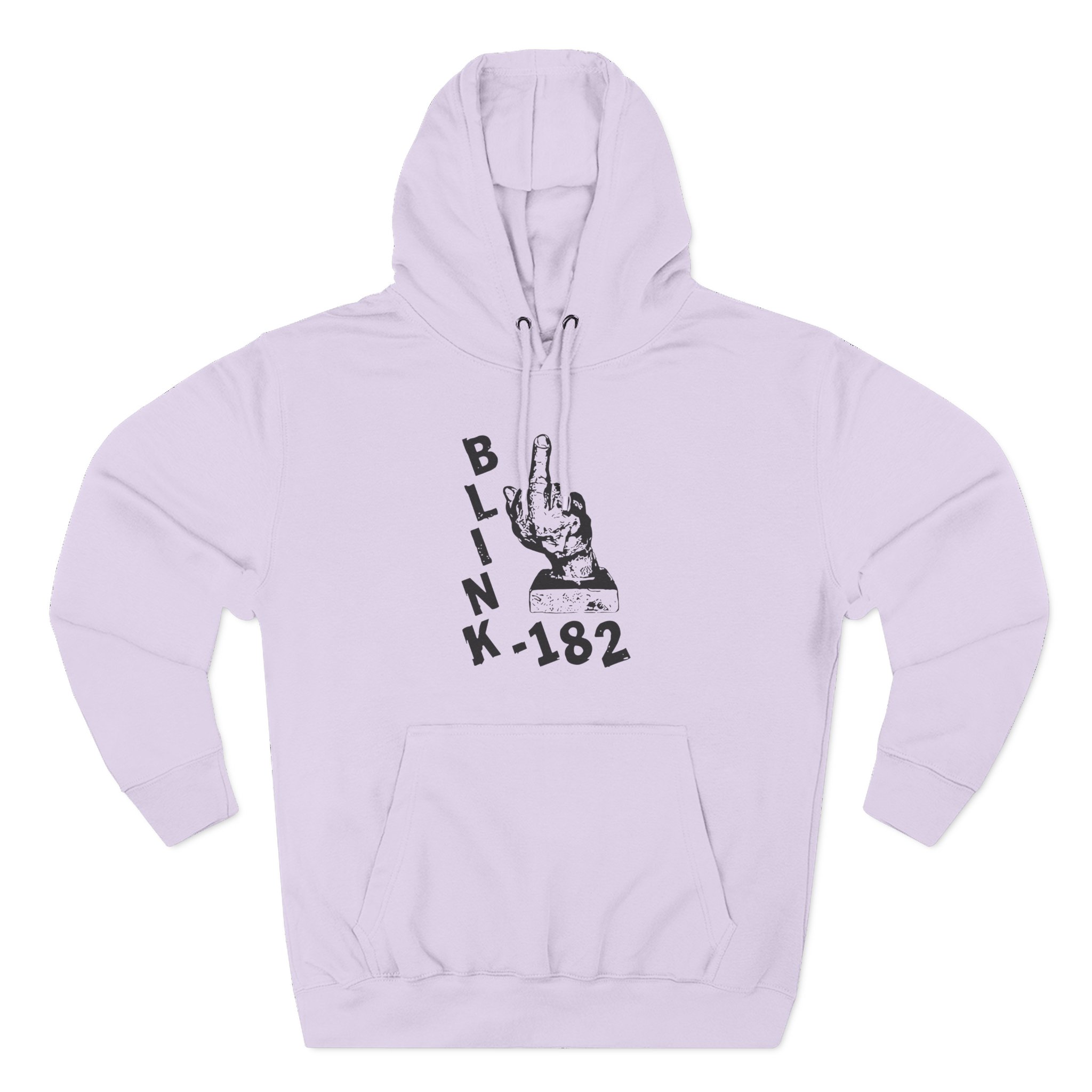 Blink 182 Pink Middle Finger Three-Panel Fleece Hoodie