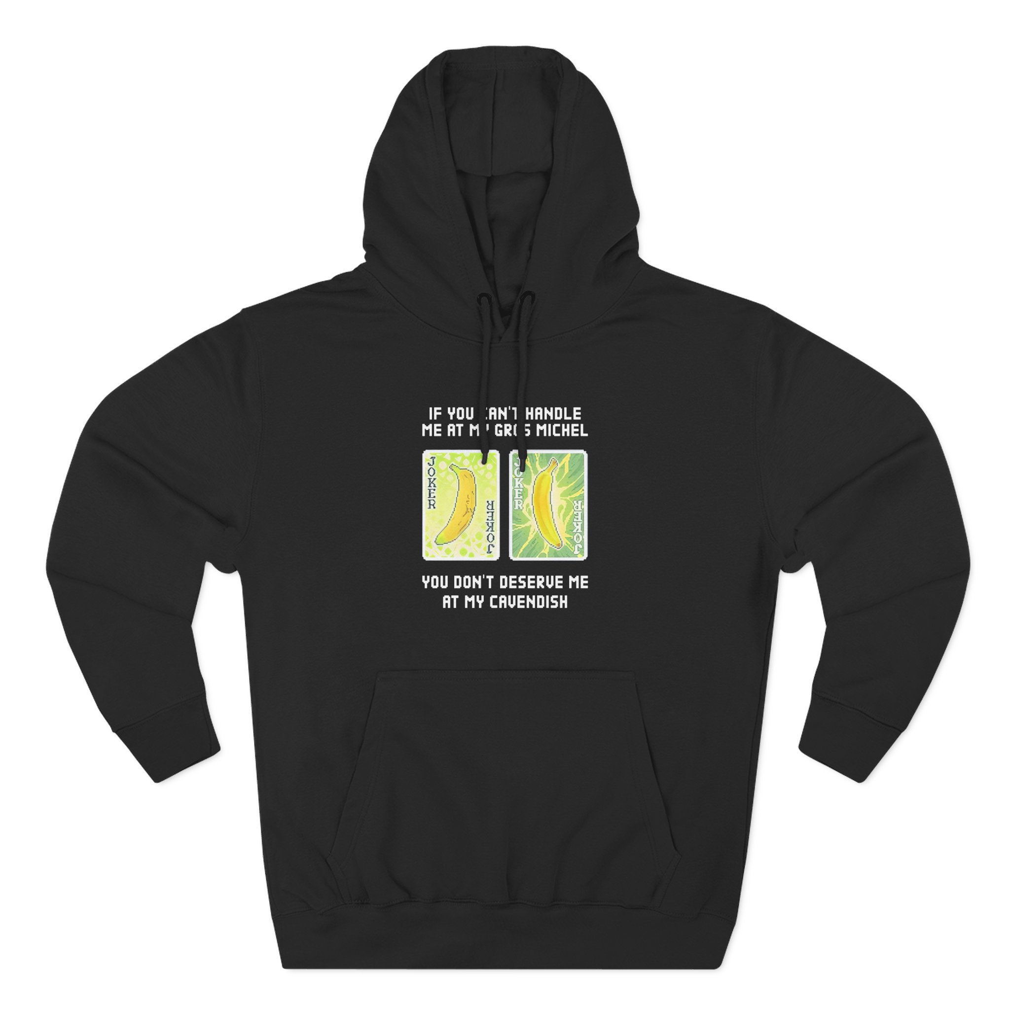 Balatro Gros Michel and Cavendish Jokker Banana Three-Panel Fleece Hoodie