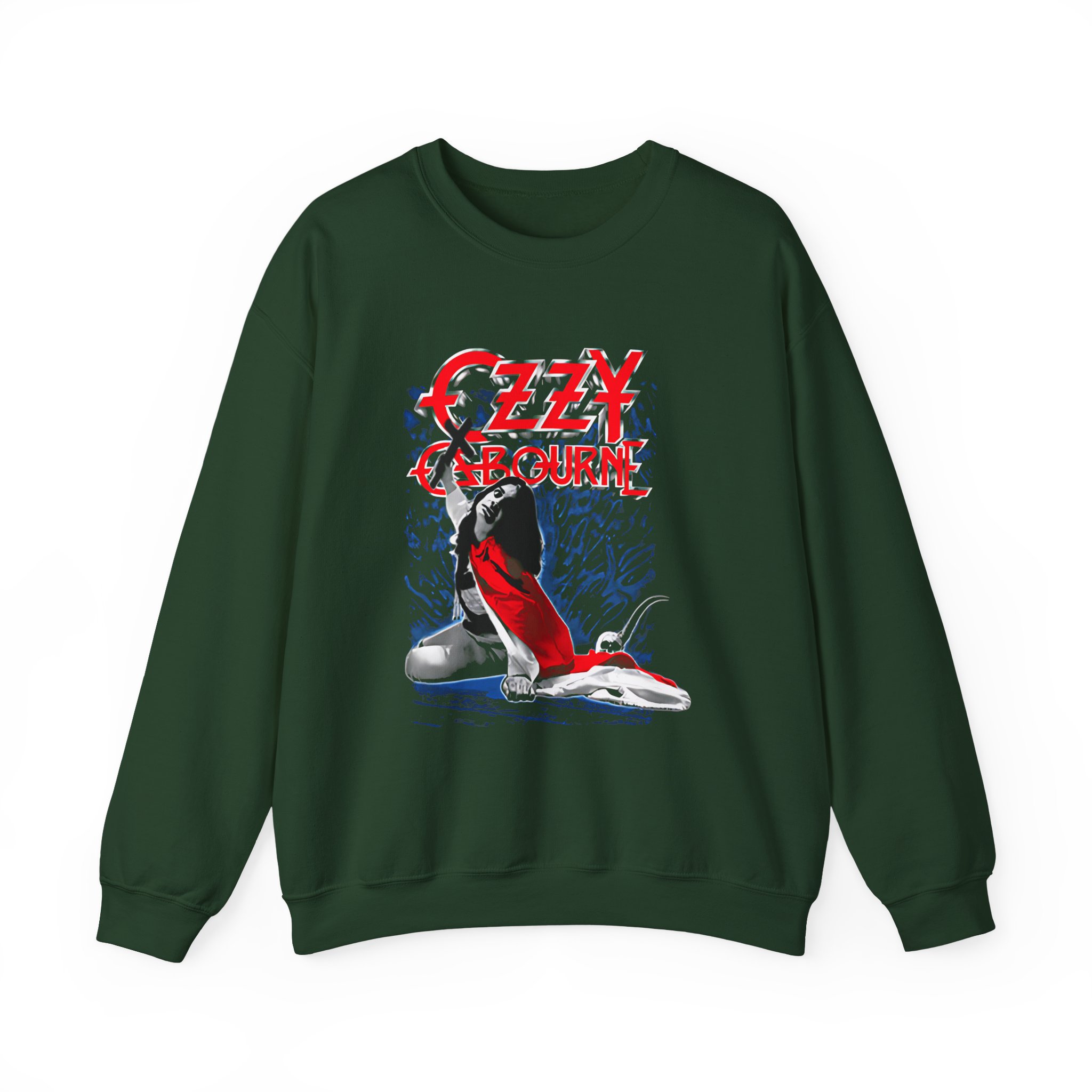 Ozzy Osbourne Blizzard of Ozz Rock & Roll Hall of Fame Unisex Heavy Blendâ„¢ Crewneck Sweatshirt