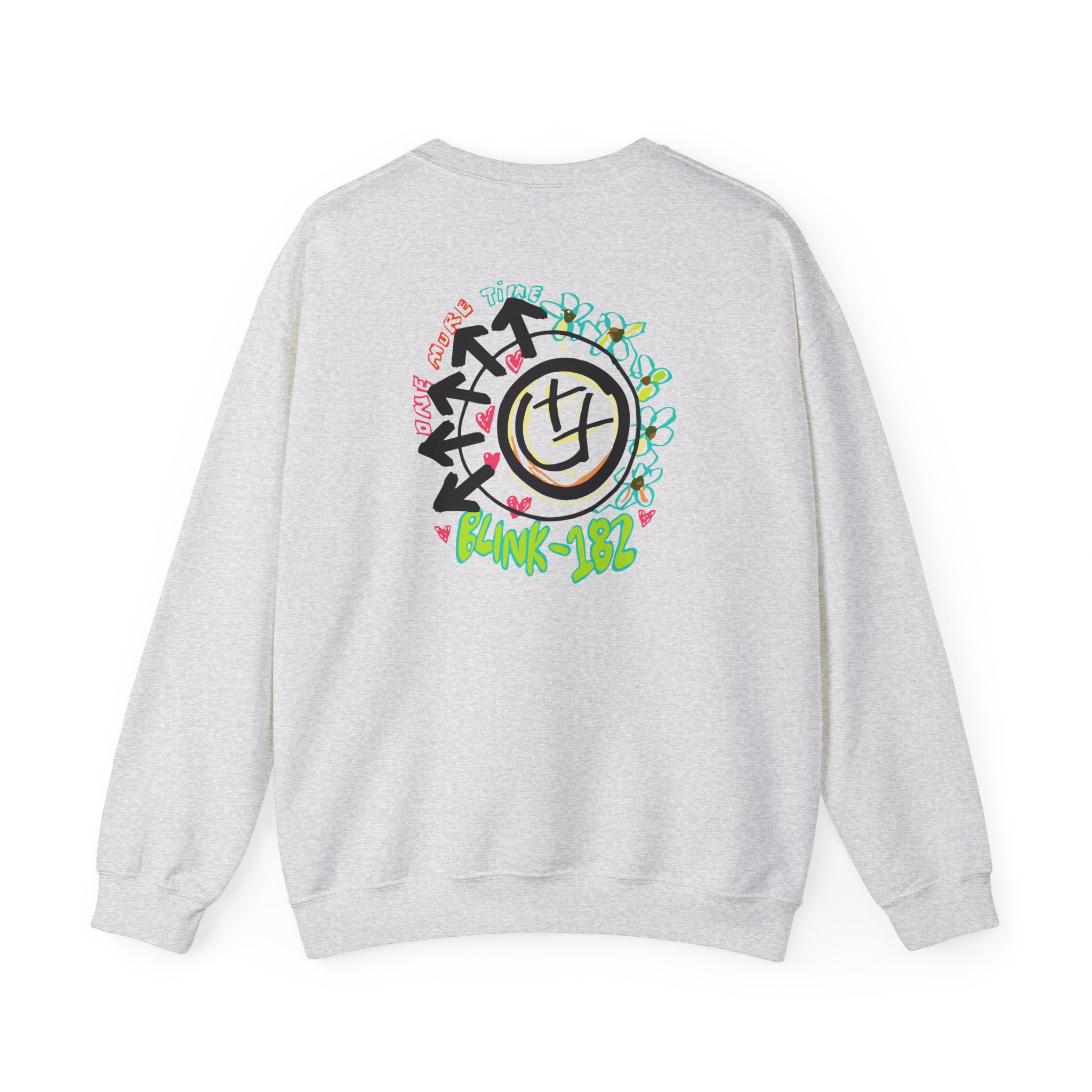 Blink 182 One More Time Smiley Sketch Unisex Heavy Blendâ„¢ Crewneck Sweatshirt