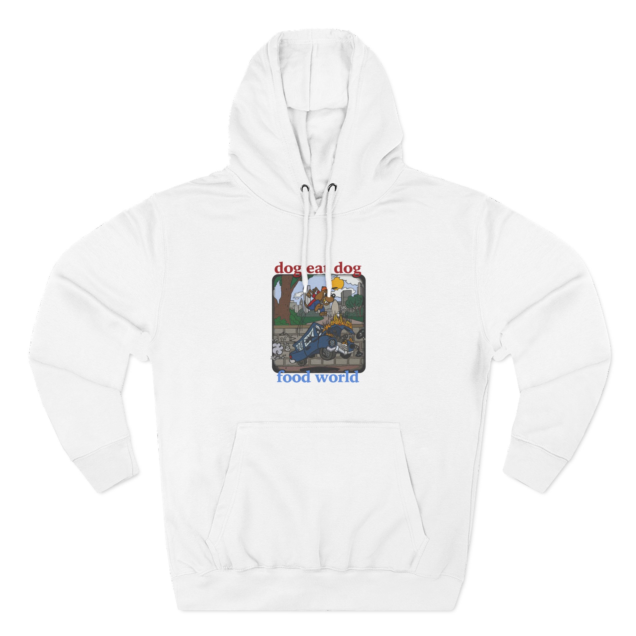 Niko B Cartoon Dog Three-panel Fleece Hoodie