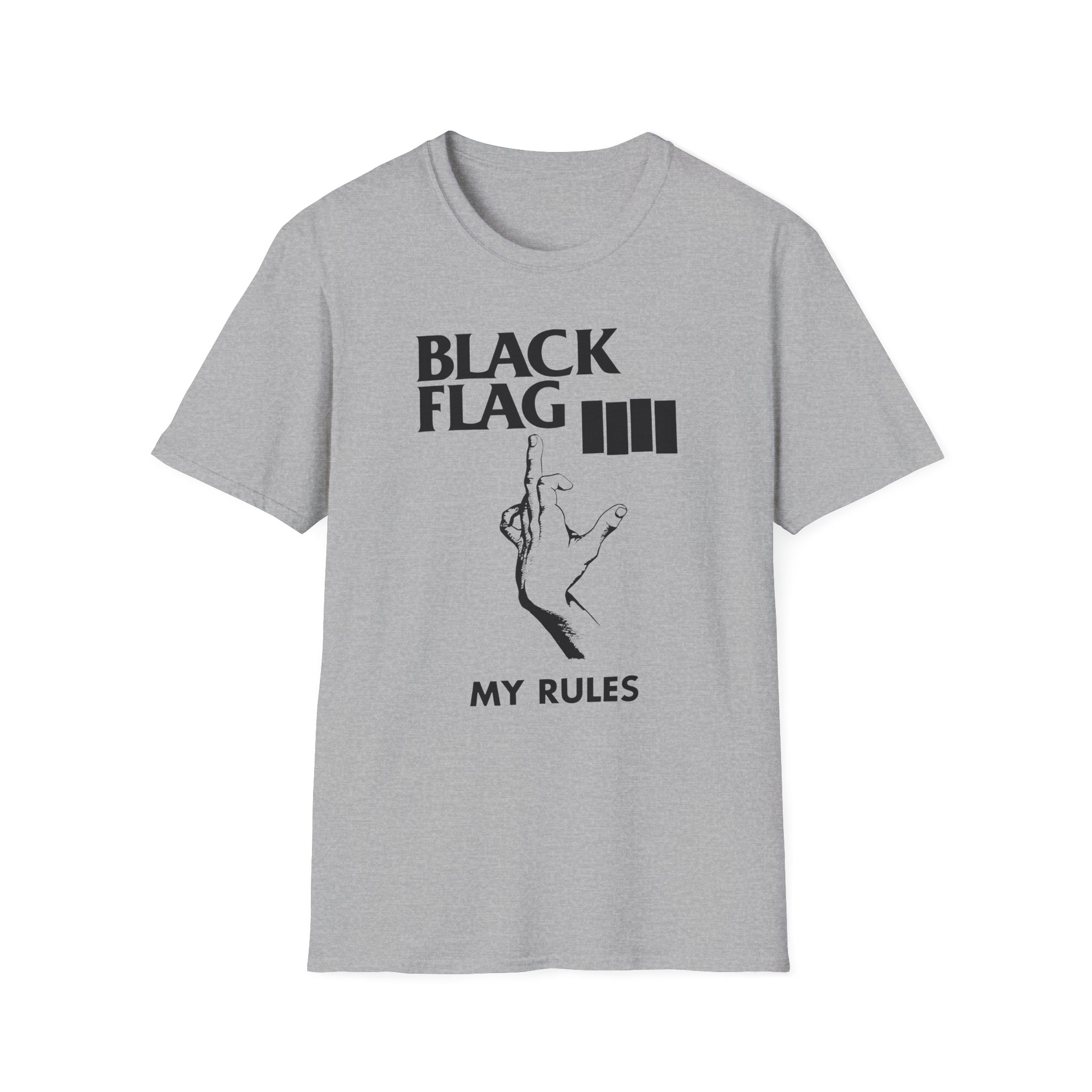 Black Flag My Rules Unisex Softstyle T-Shirt
