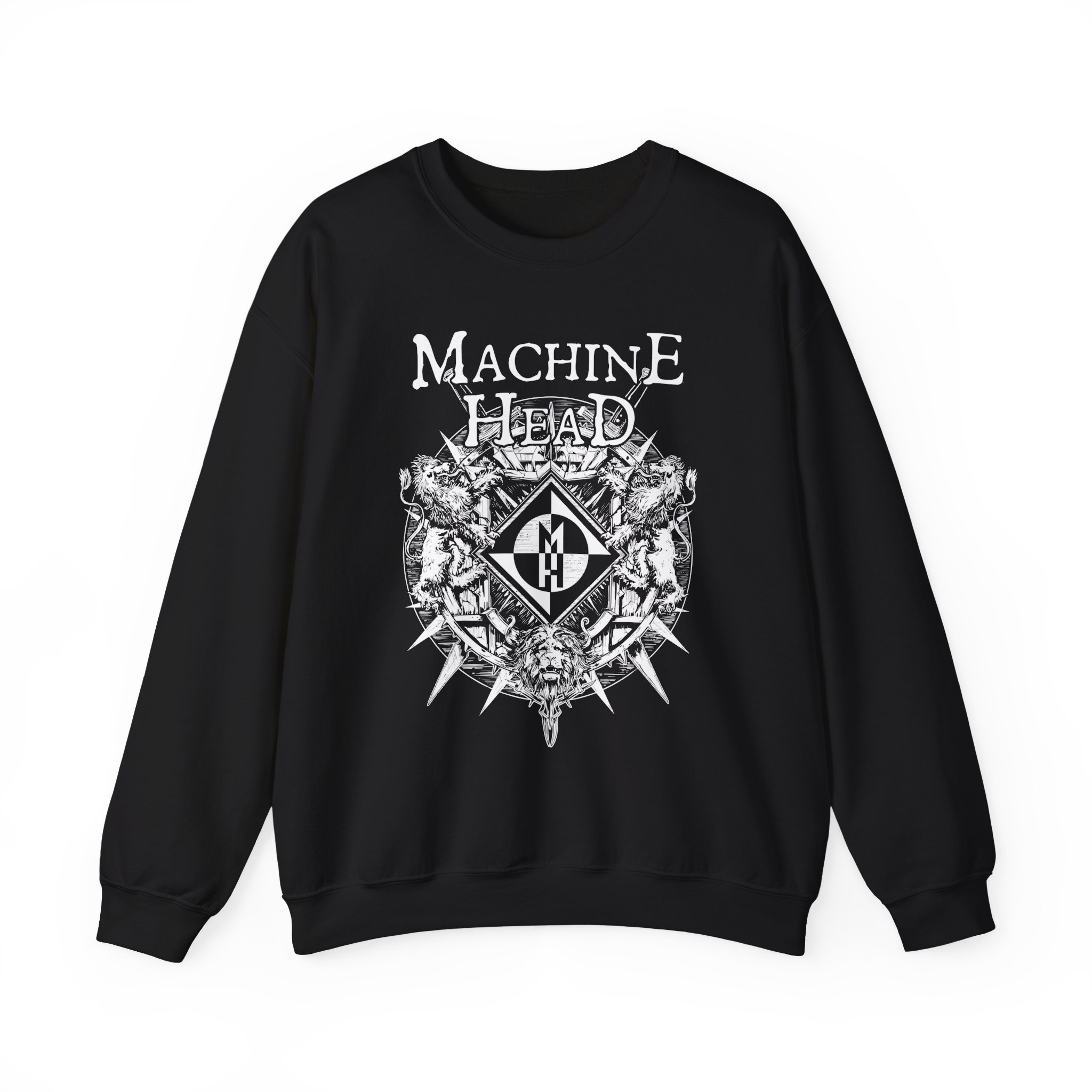 Machine Head Lion Crest Unisex Heavy Blendâ„¢ Crewneck Sweatshirt