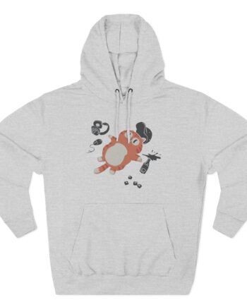 Lirik Gamed Out Cat Three-Panel Fleece Hoodie