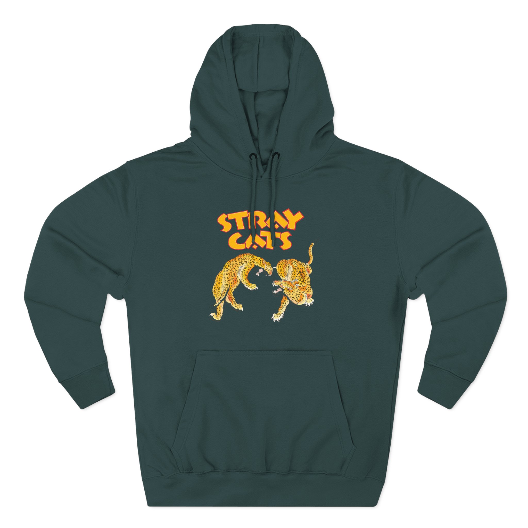 Stray Cats Cheetah Three-Panel Fleece Hoodie