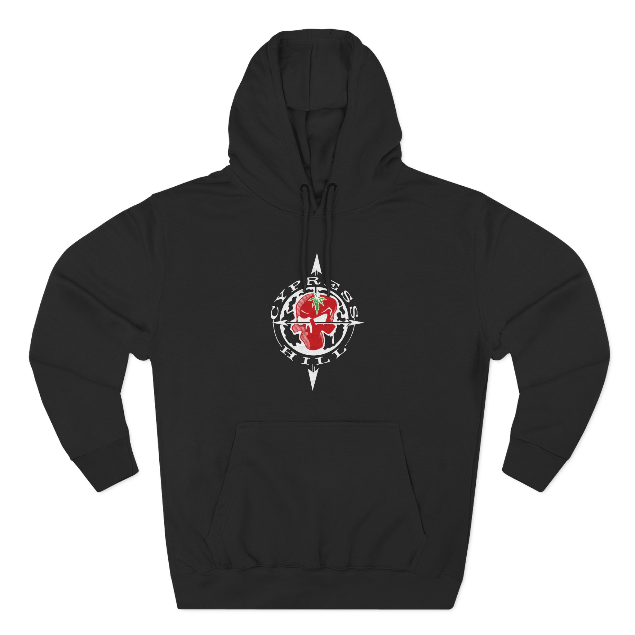 Cypress Hill OG Skull & Compass Three-Panel Fleece Hoodie