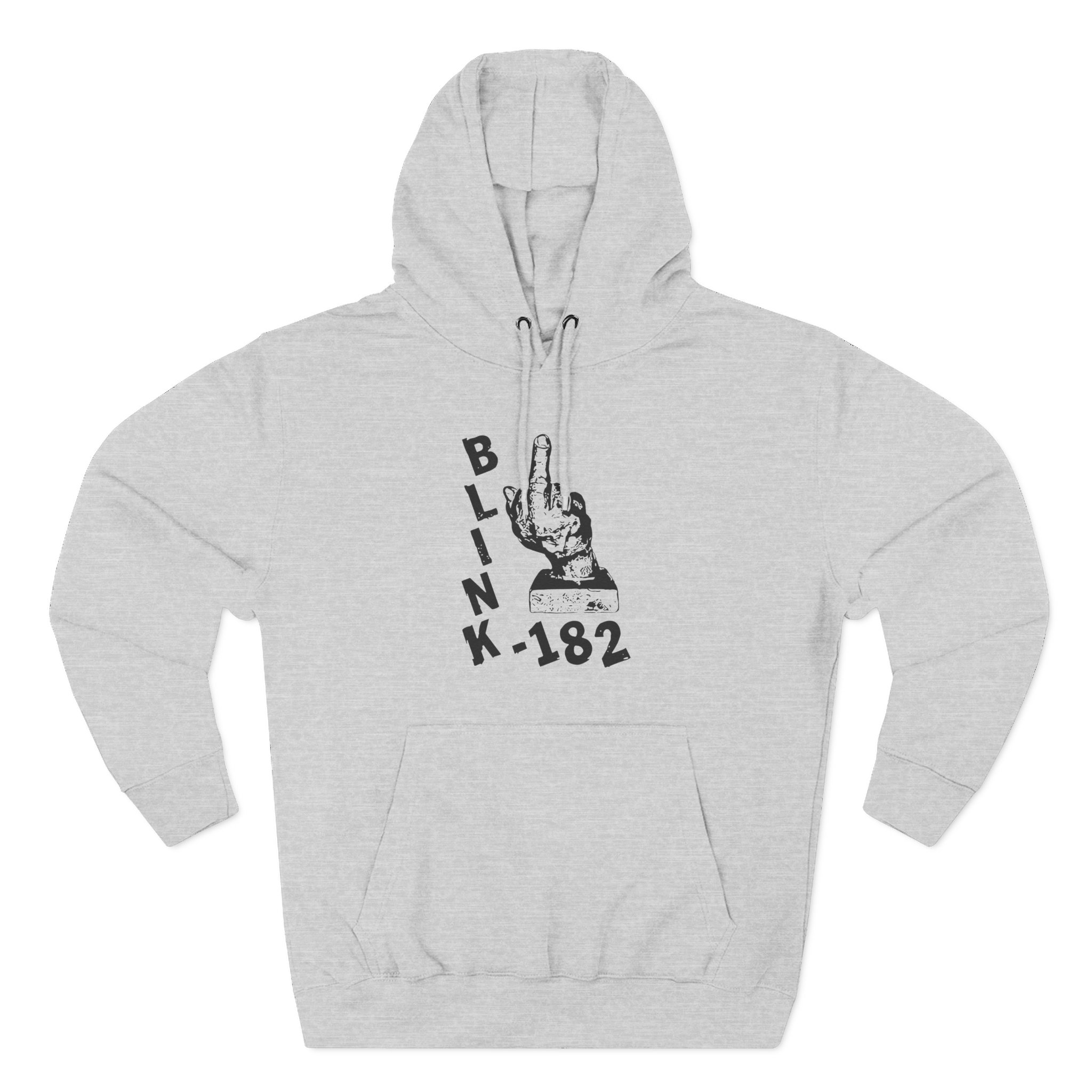 Blink 182 Pink Middle Finger Three-Panel Fleece Hoodie