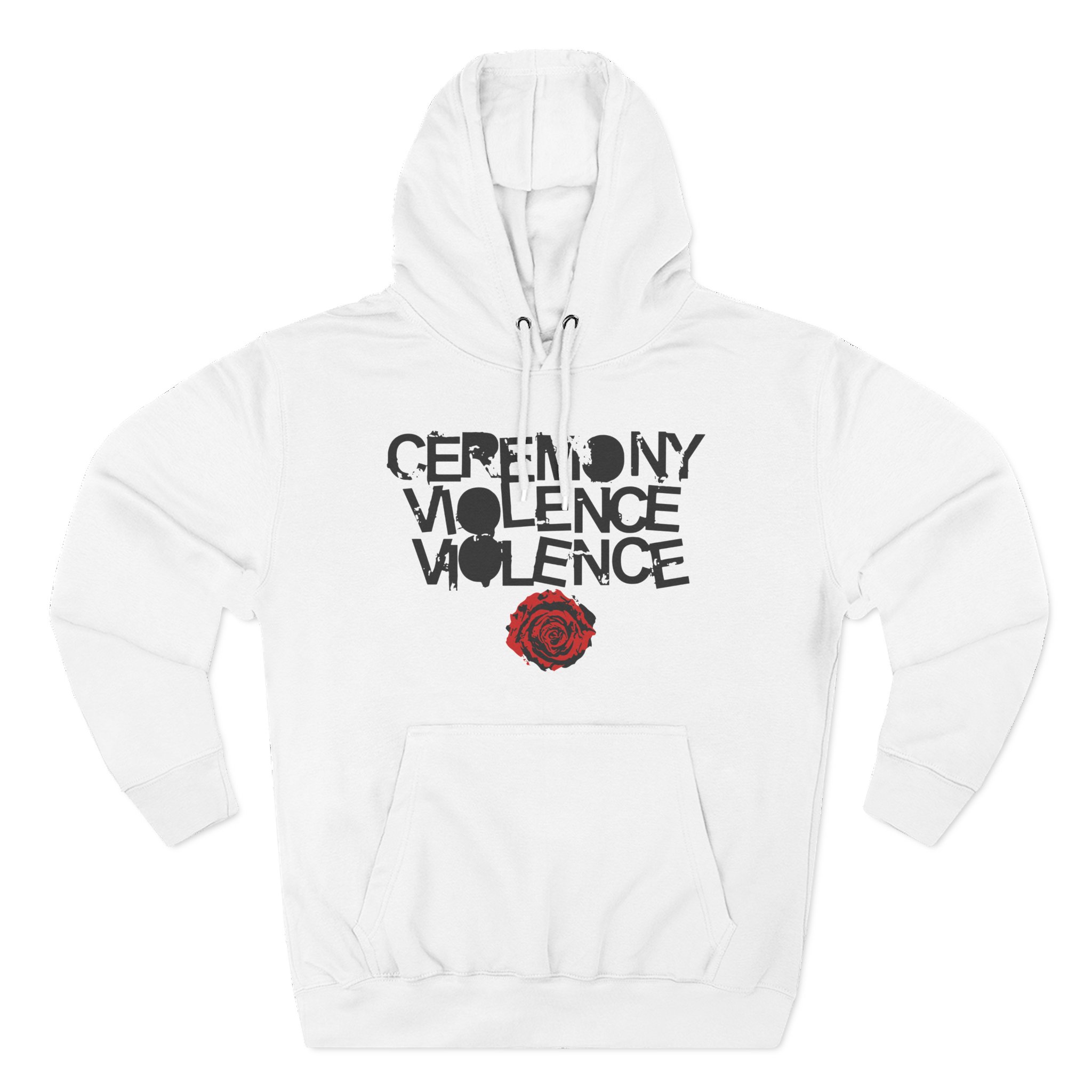 Ceremony Violence Violence Three-Panel Fleece Hoodie