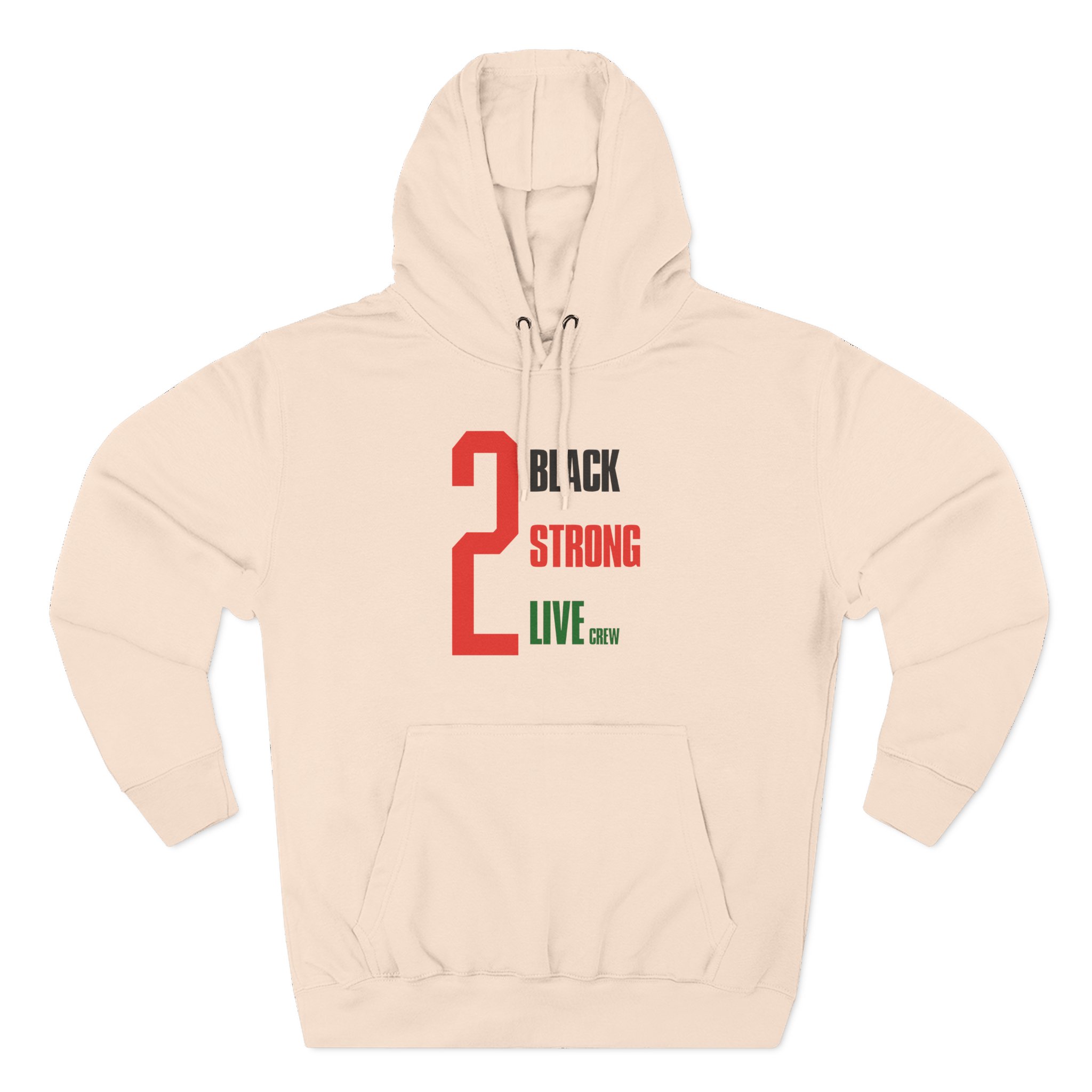 2 Live Crew Black Strong Three-Panel Fleece Hoodie