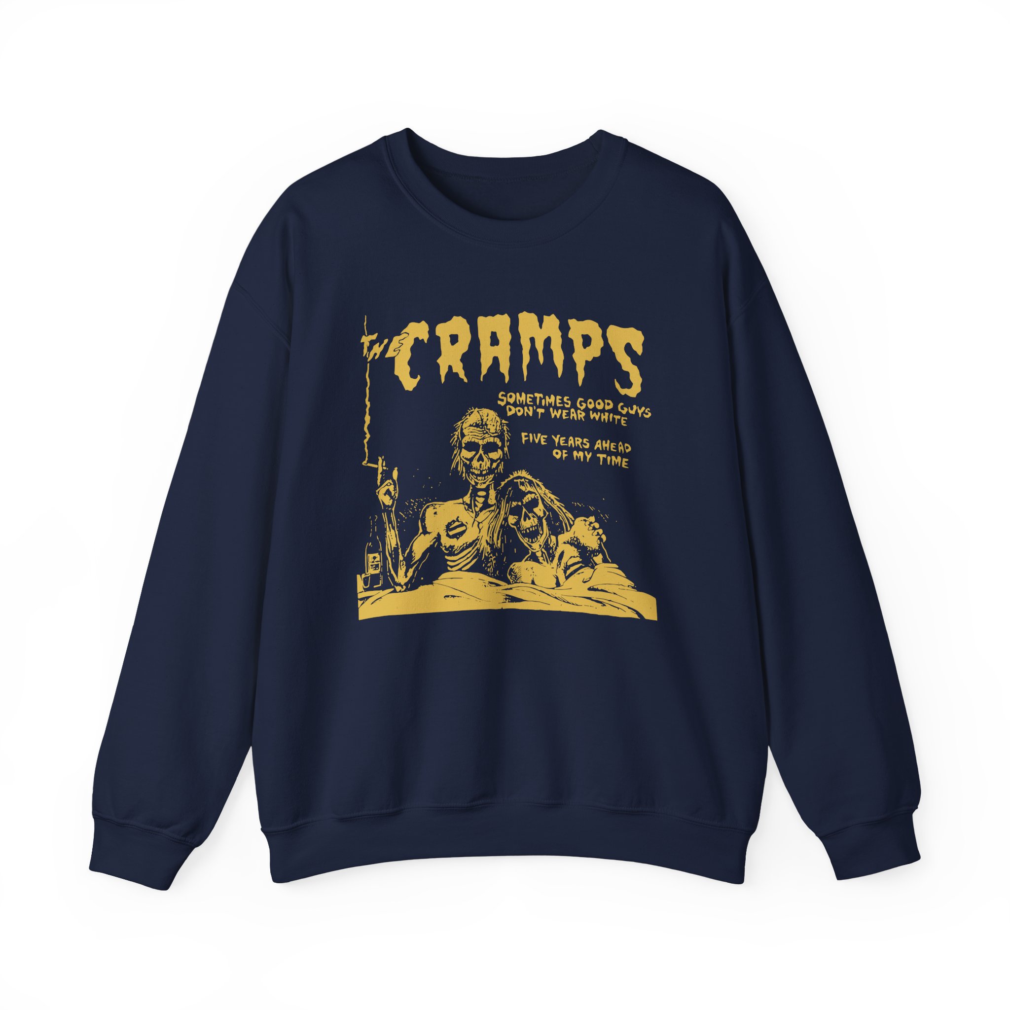 The Cramps Sometimes Good Guys Don’t Wear White Unisex Heavy Blend™ Crewneck Sweatshirt