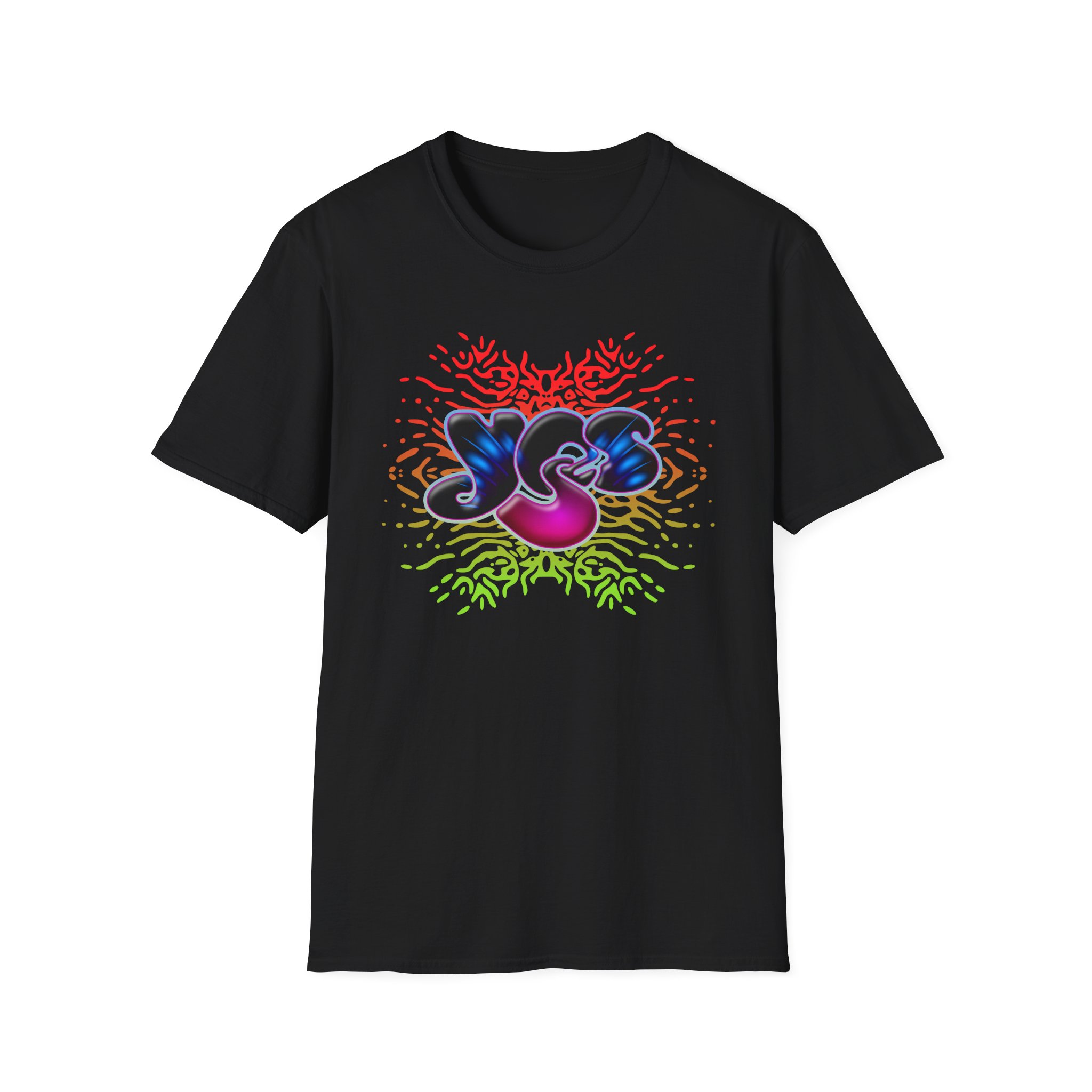 Yes Rainbow Abstract Logo Unisex Softstyle T-Shirt