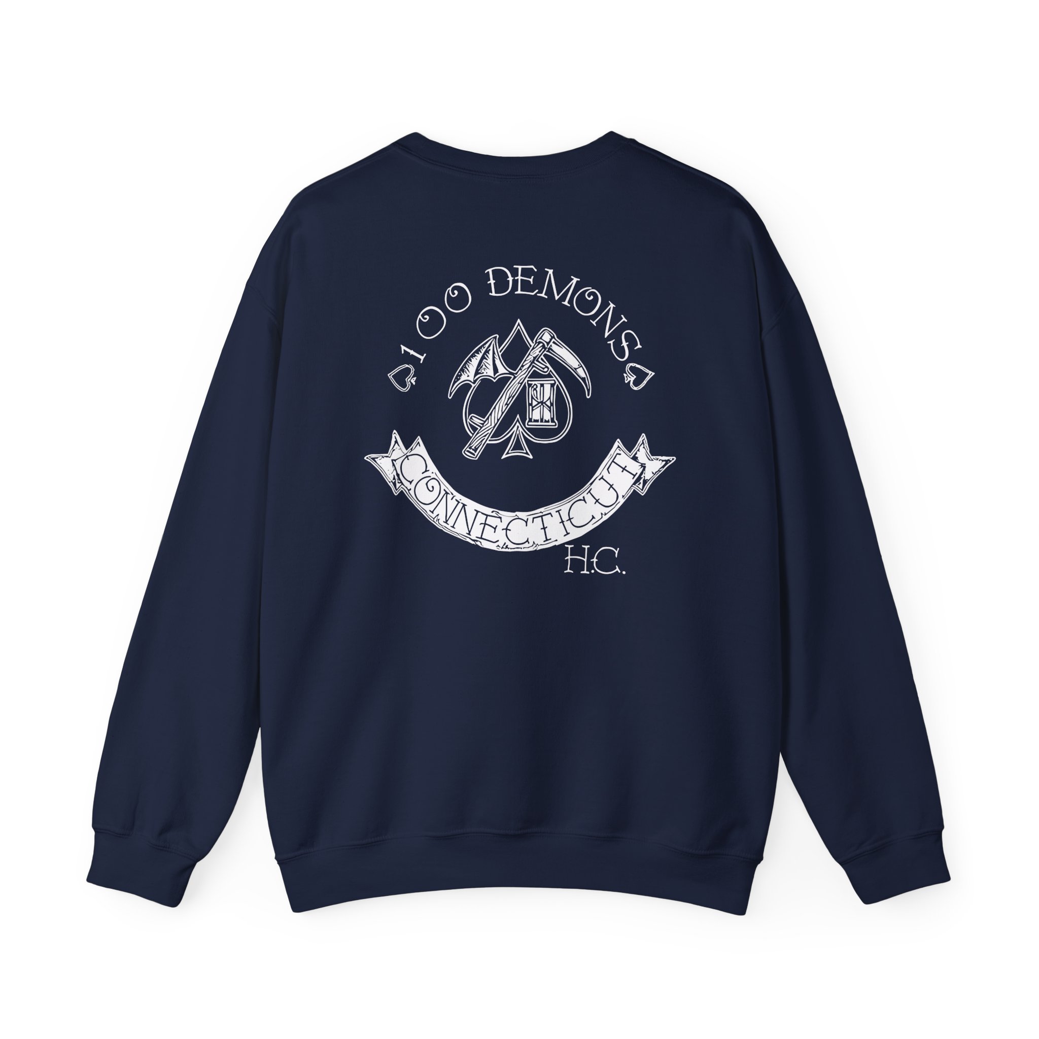 100 Demons Spade Sickle Unisex Heavy Blendâ„¢ Crewneck Sweatshirt