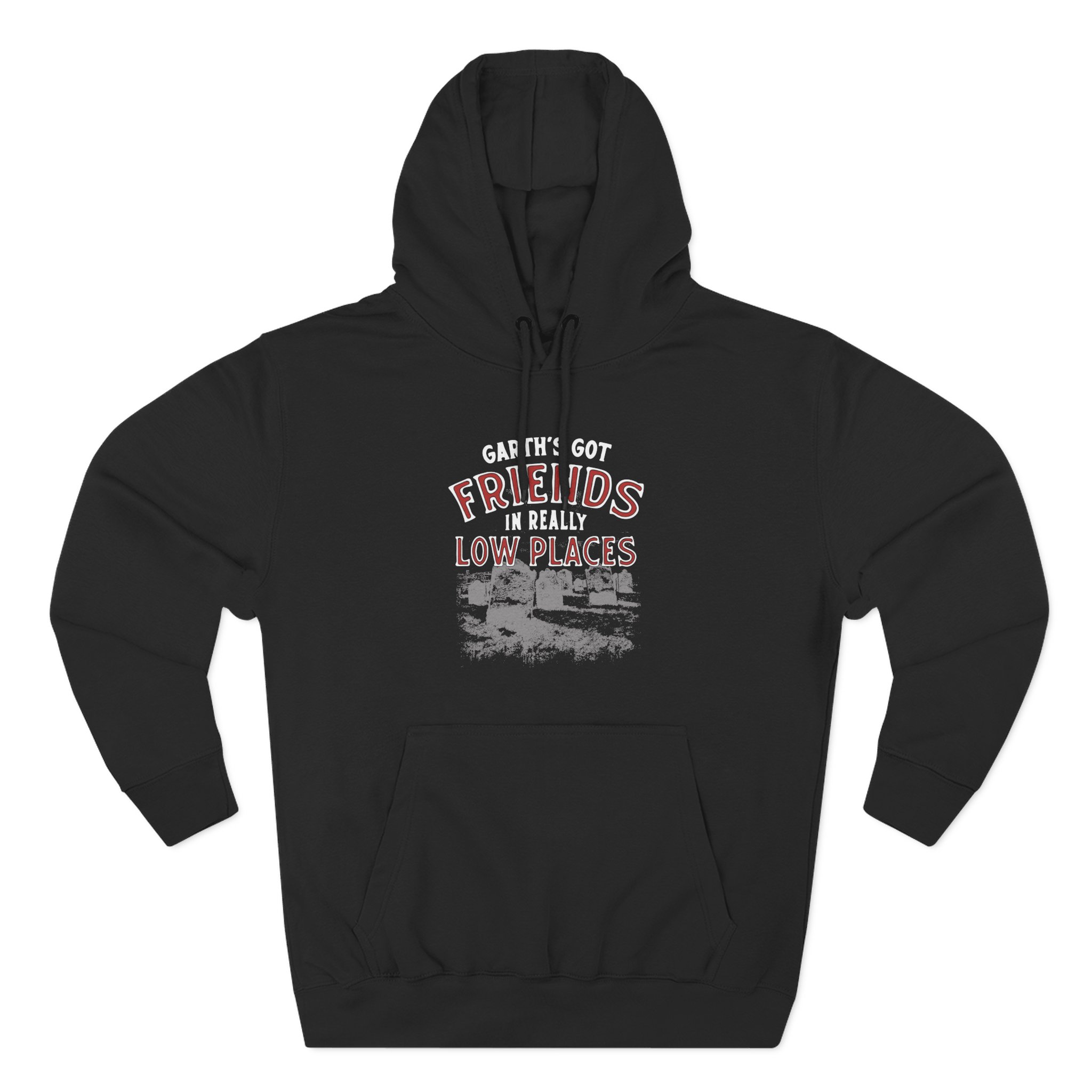 Ymh Friends In Really Low Places Three-Panel Fleece Hoodie